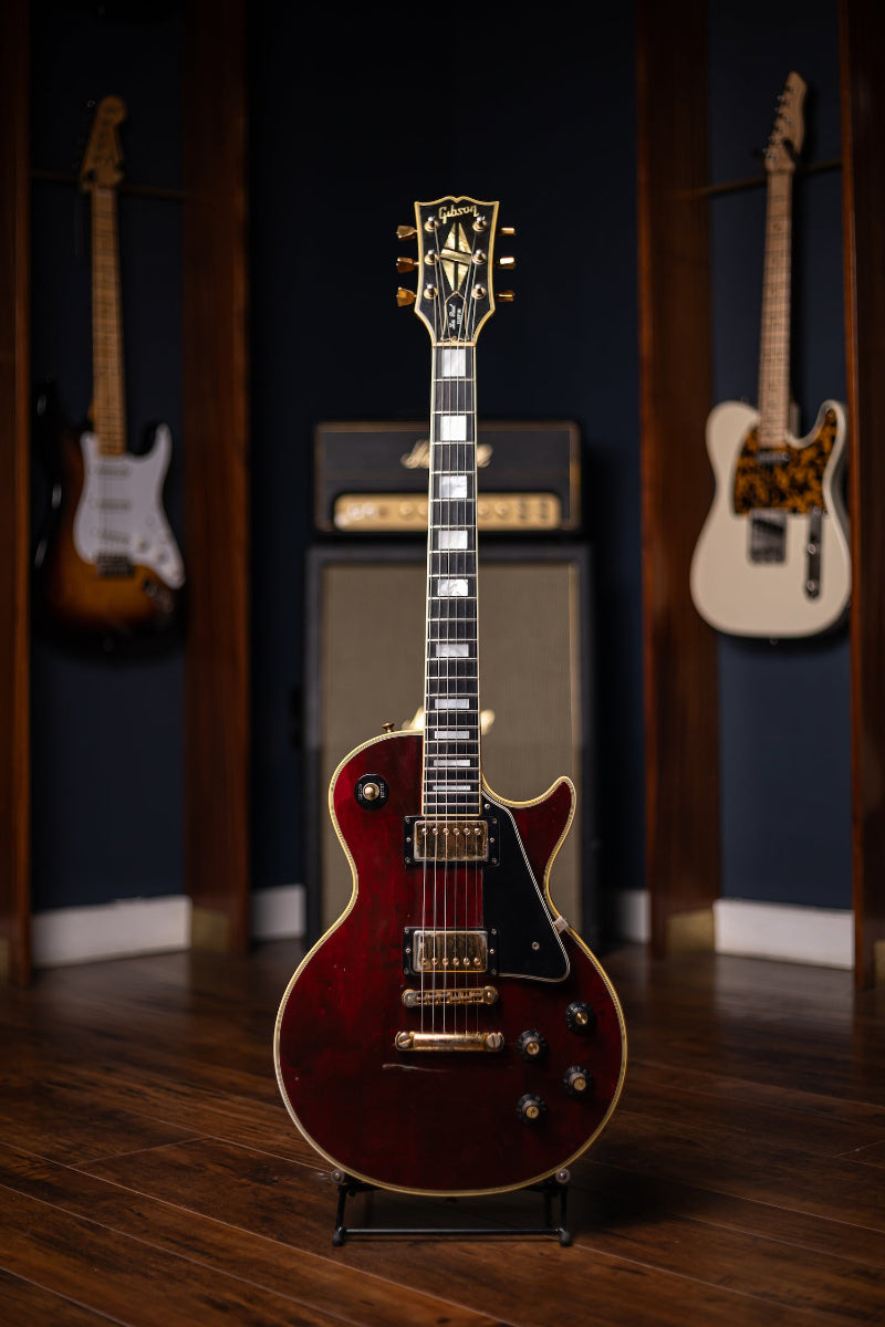 1976 Gibson Les Paul Custom Electric Guitar - Wine Red