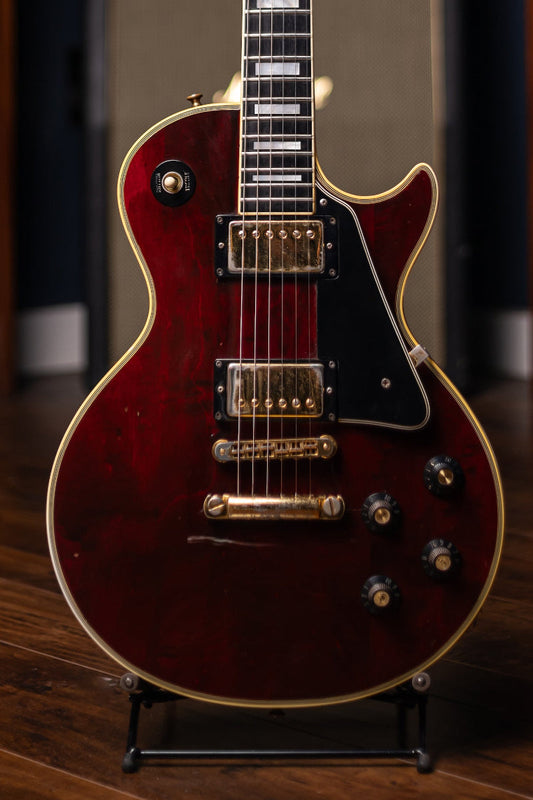 1976 Gibson Les Paul Custom Electric Guitar - Wine Red