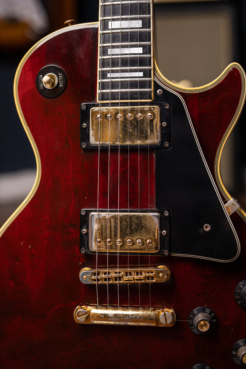 1976 Gibson Les Paul Custom Electric Guitar - Wine Red