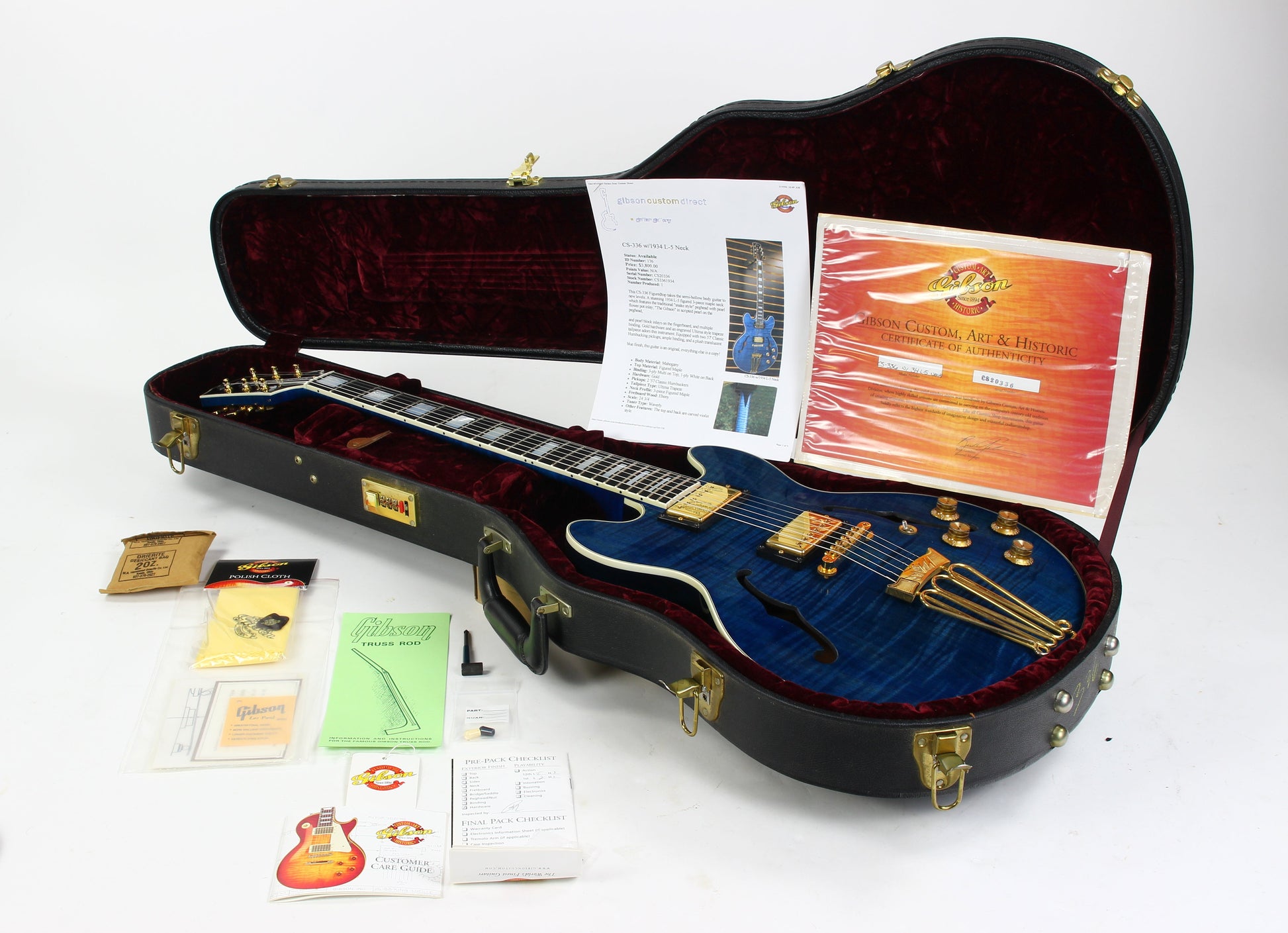 2002 Gibson Custom Shop CS-336 w '34 L-5 Neck 1934 Reissue ONE OFF! Very Unique!