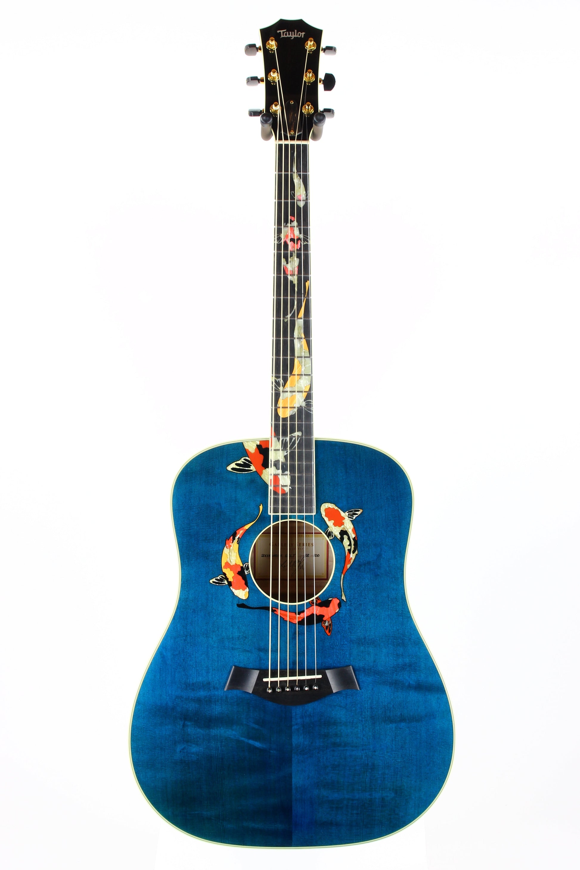 2000 TAYLOR SWIFT KOI Fish Living Jewels Aqua Blue GSLJ Dreadnought Acoustic Guitar Bearclaw Quilt - UNPLAYED!!!