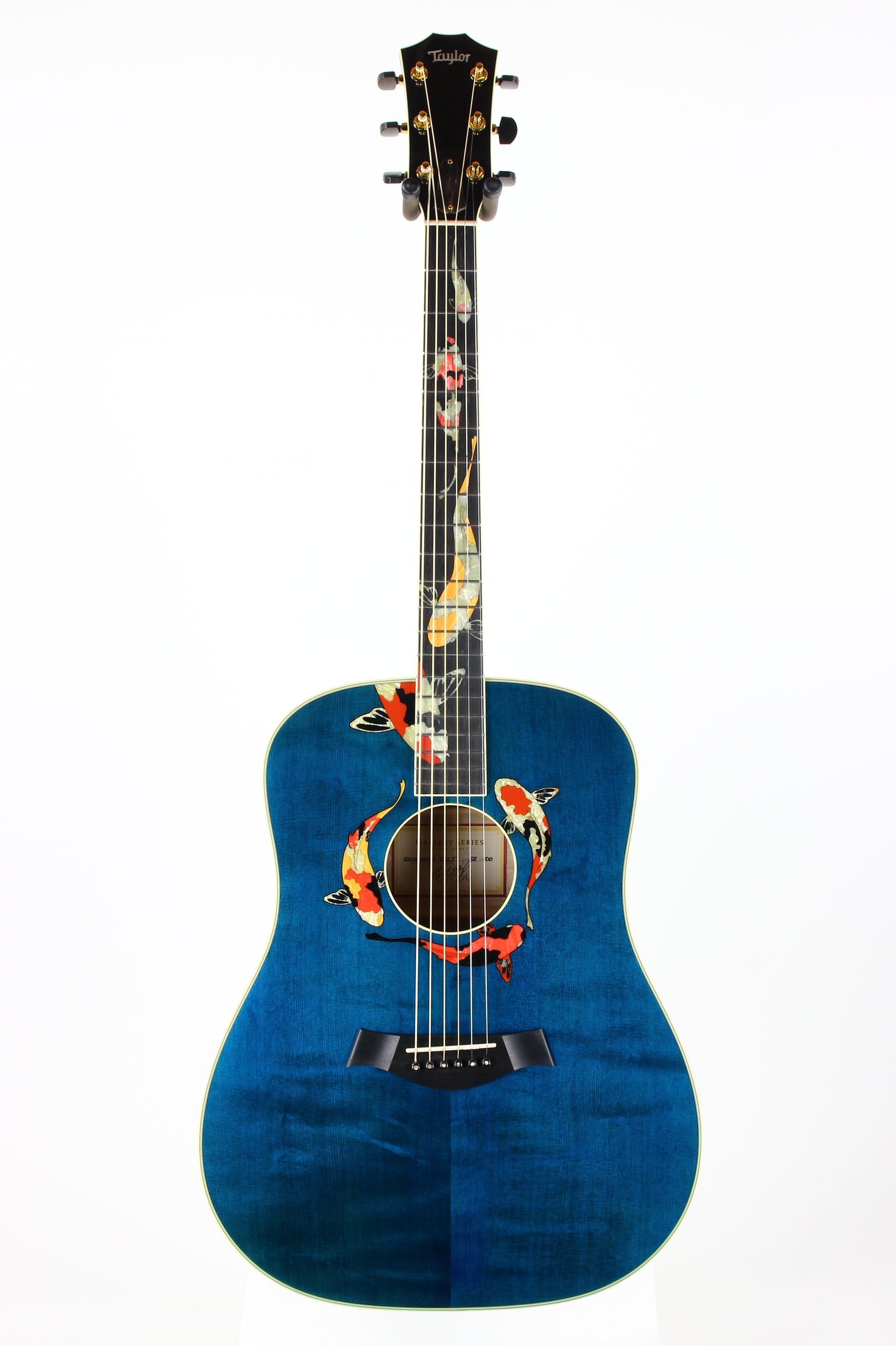2000 TAYLOR SWIFT KOI Fish Living Jewels Aqua Blue GSLJ Dreadnought Acoustic Guitar Bearclaw Quilt - UNPLAYED!!!