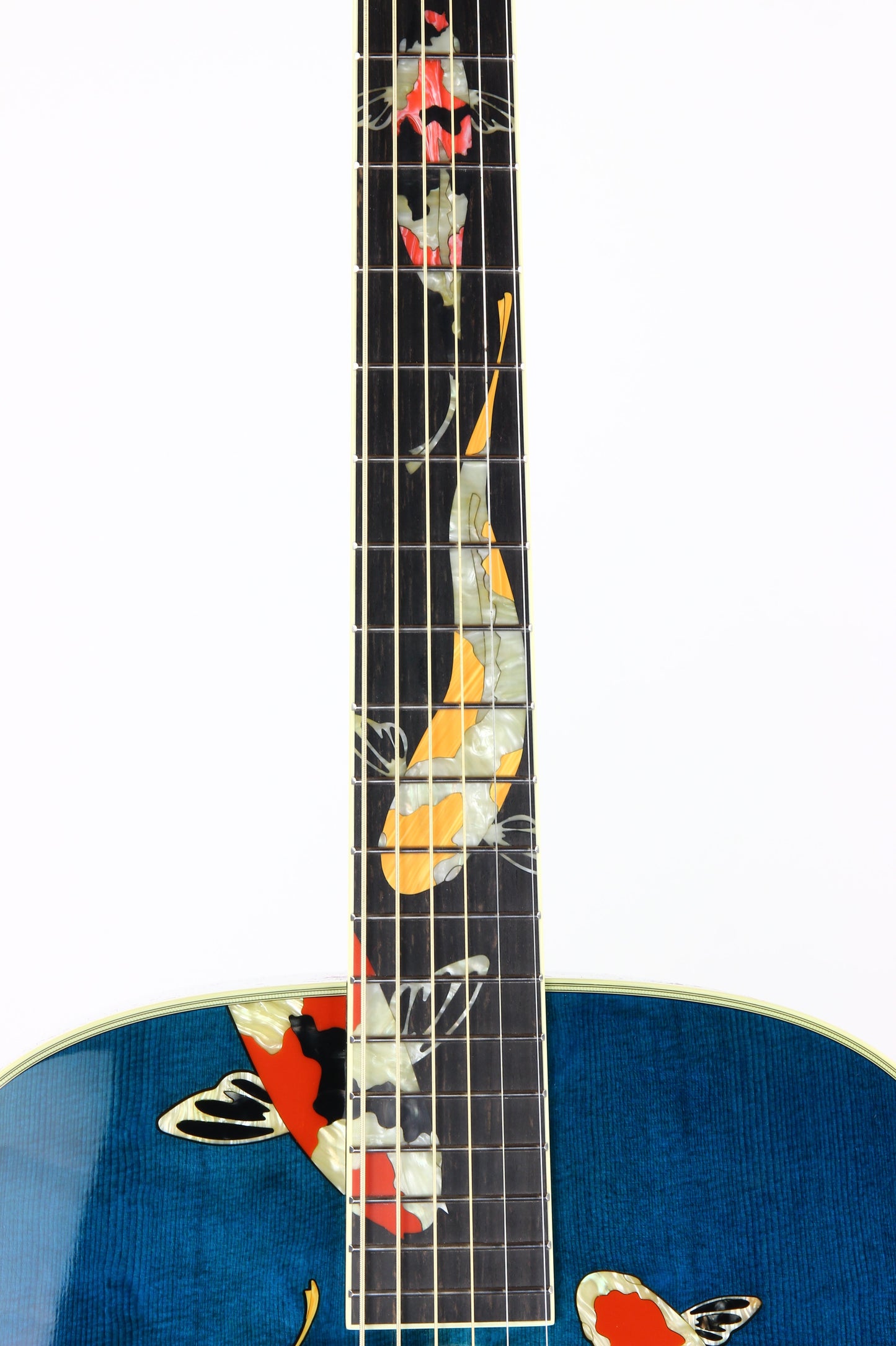 2000 TAYLOR SWIFT KOI Fish Living Jewels Aqua Blue GSLJ Dreadnought Acoustic Guitar Bearclaw Quilt - UNPLAYED!!!
