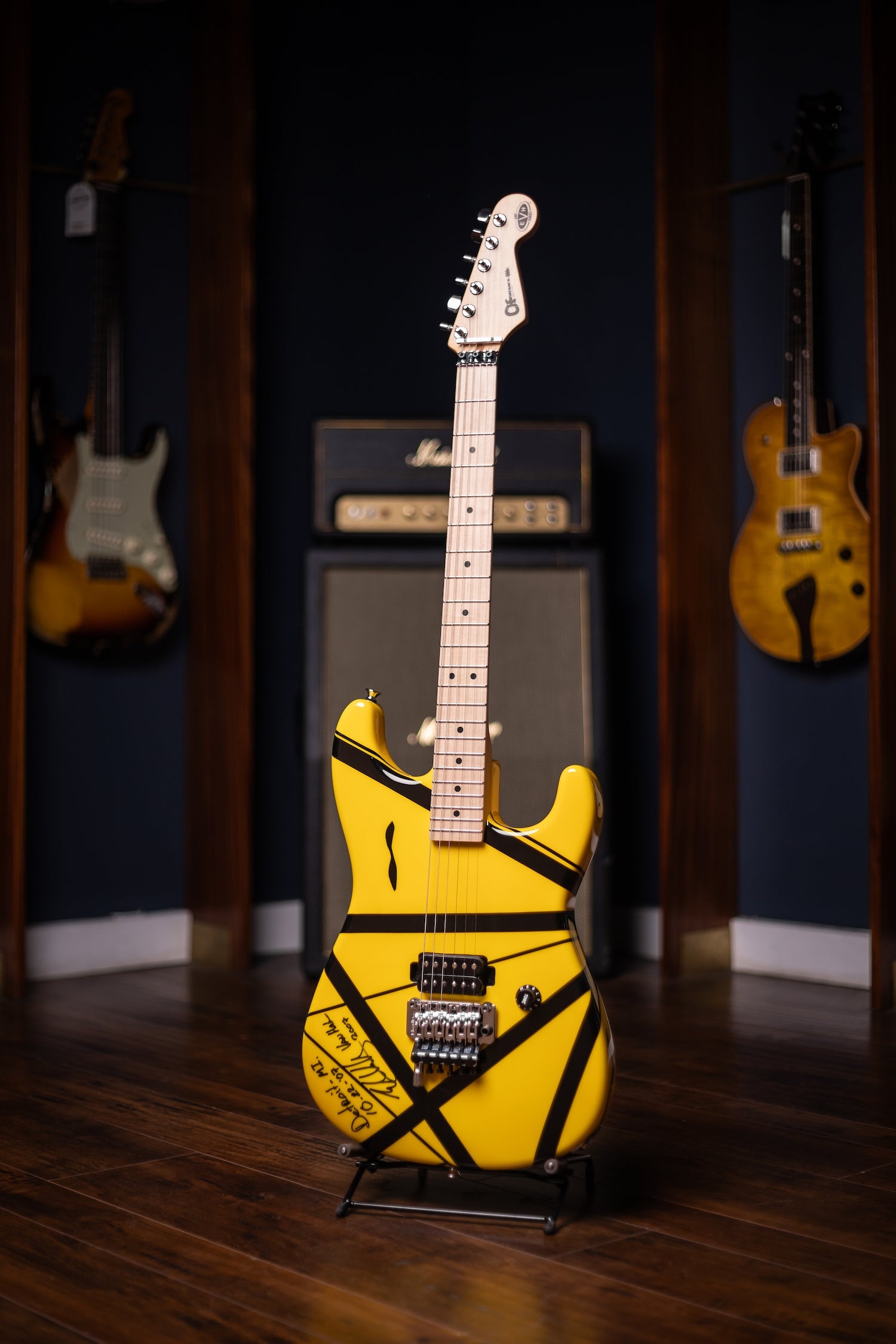 2007 Charvel EVH Striped Detroit - Yellow, Black