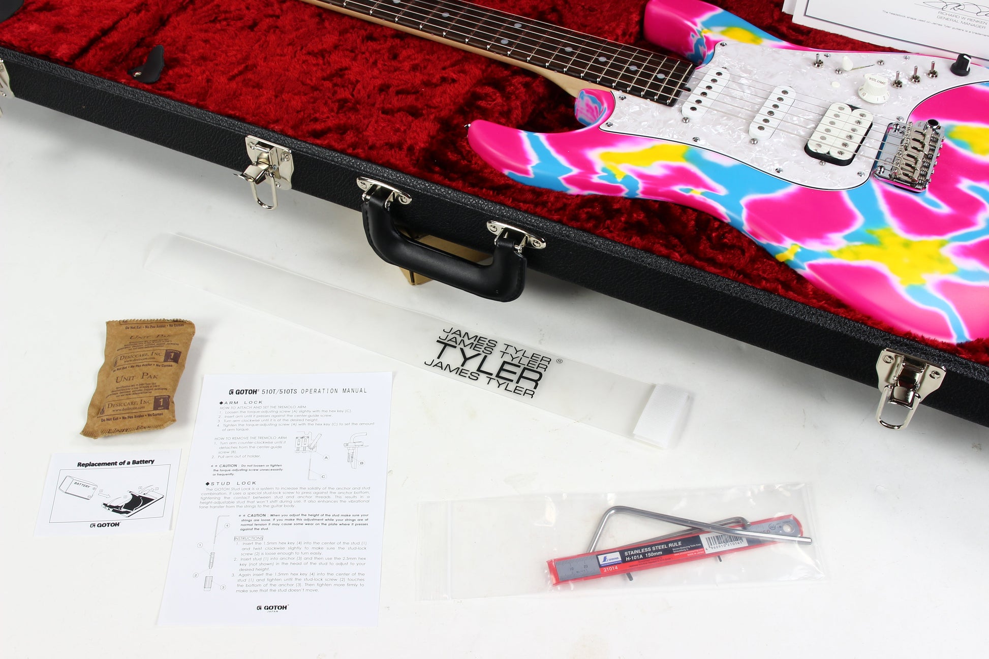 2025 James Tyler USA Studio Elite Vice Vomit Shmear LA SWITCHES Matching Headstock