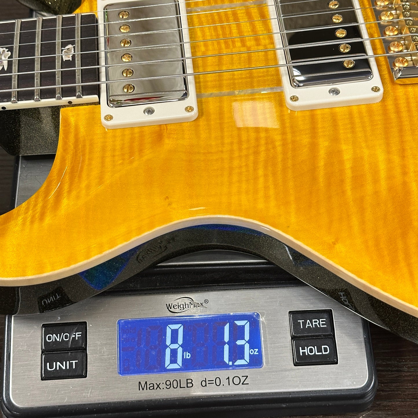 PRS Santana Retro 10 Top Sprayer's Choice Santana Yellow Gold Holoflake Back w/case 0415510