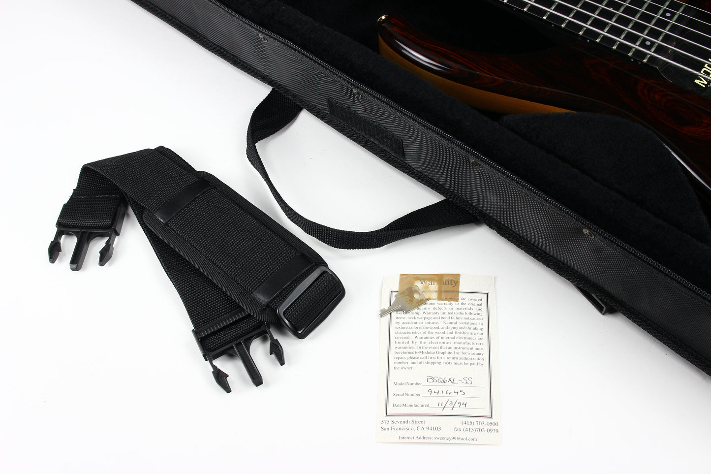 MINT! 1994 Modulus BSQ6XL-SS Quantum 6 String Sweet Spot Standard Bass Q6 | Cocobolo Top Carbon Fiber spi
