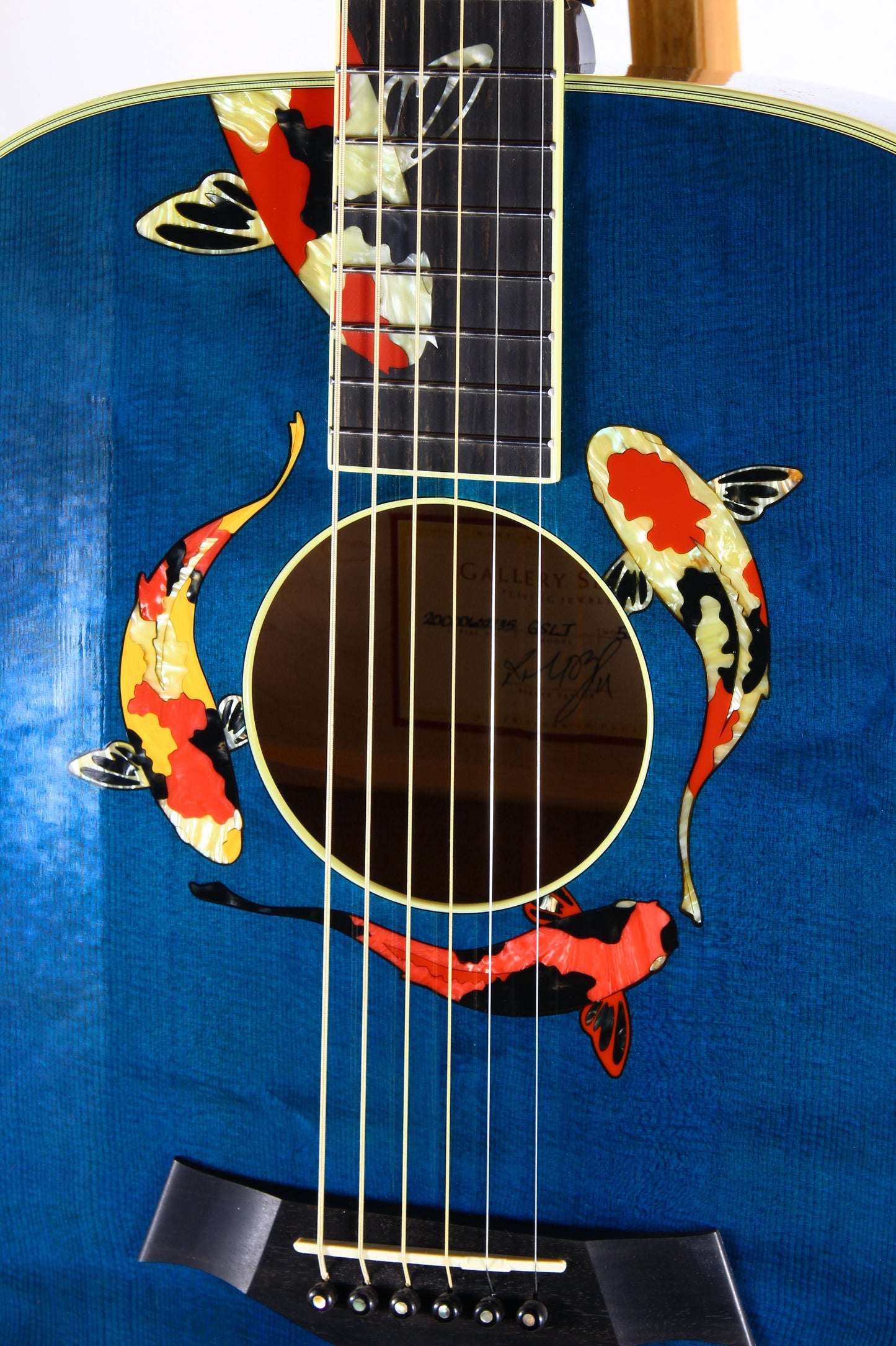2000 TAYLOR SWIFT KOI Fish Living Jewels Aqua Blue GSLJ Dreadnought Acoustic Guitar Bearclaw Quilt - UNPLAYED!!!