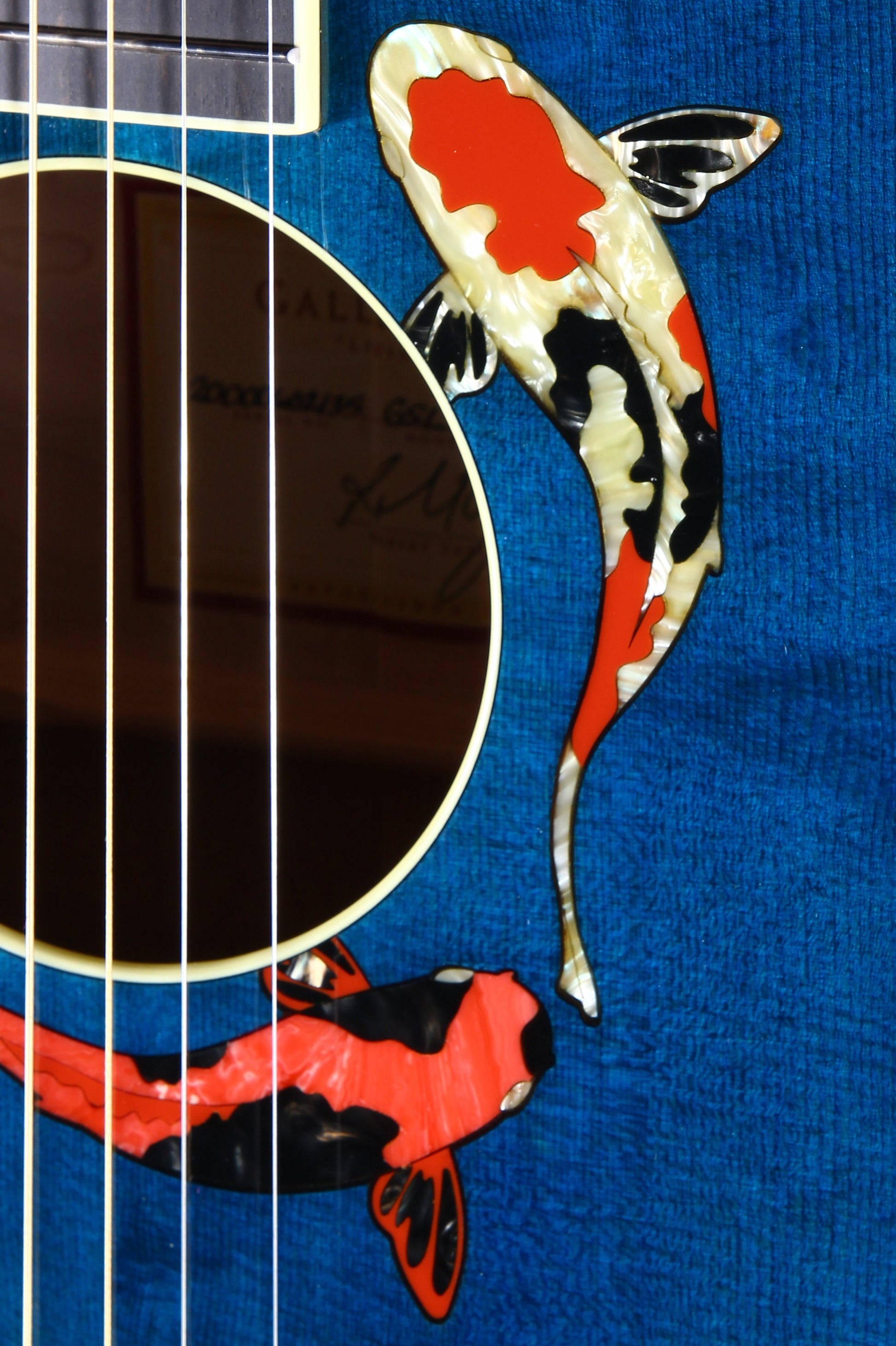 2000 TAYLOR SWIFT KOI Fish Living Jewels Aqua Blue GSLJ Dreadnought Acoustic Guitar Bearclaw Quilt - UNPLAYED!!!