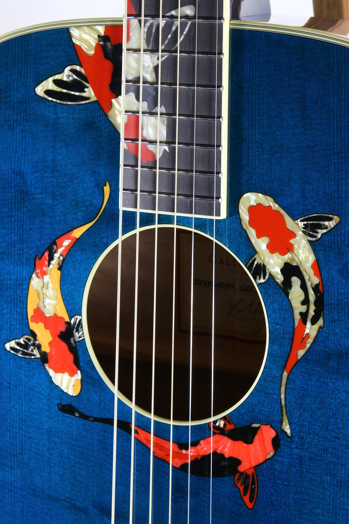 2000 TAYLOR SWIFT KOI Fish Living Jewels Aqua Blue GSLJ Dreadnought Acoustic Guitar Bearclaw Quilt - UNPLAYED!!!