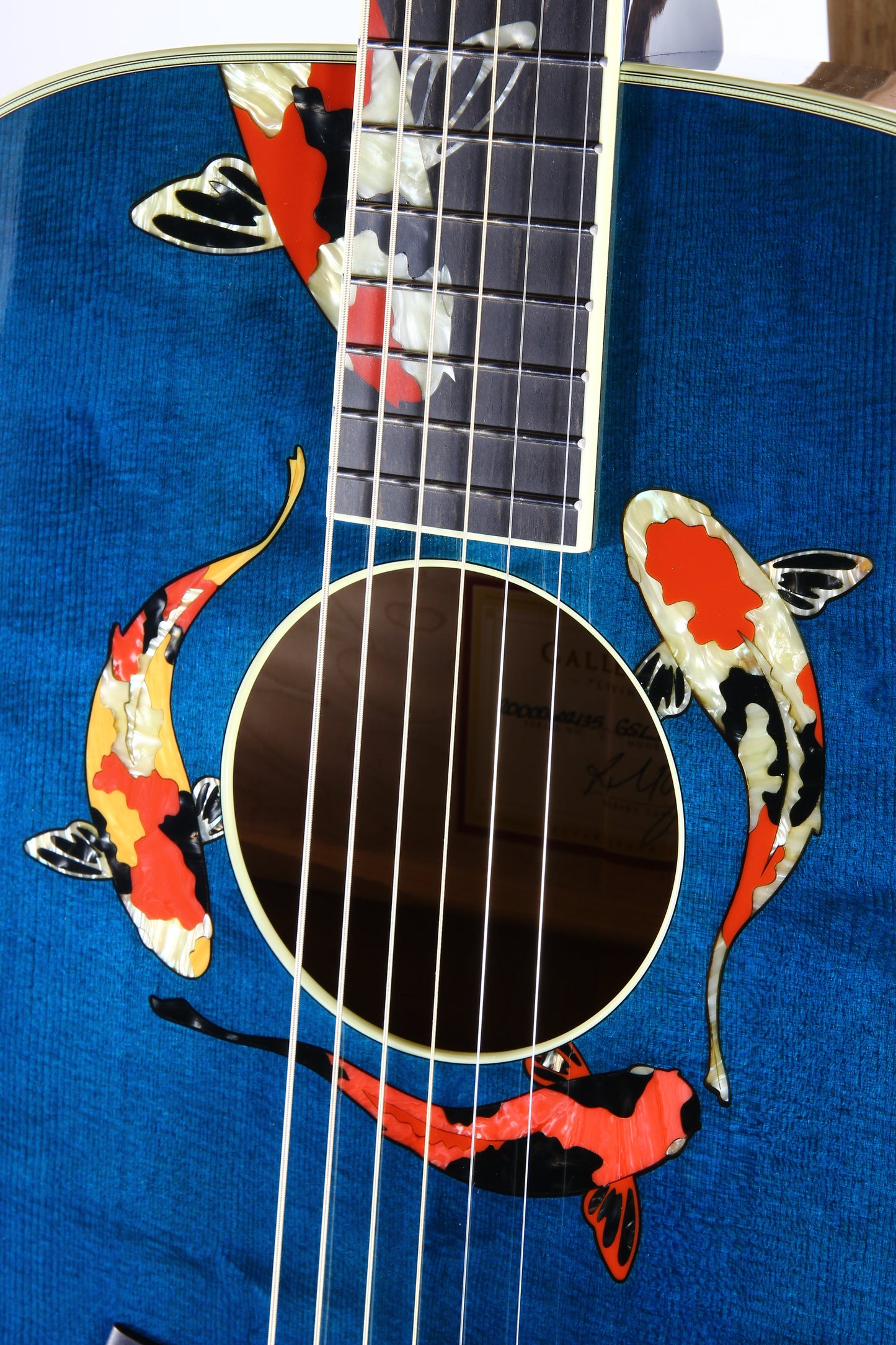 2000 TAYLOR SWIFT KOI Fish Living Jewels Aqua Blue GSLJ Dreadnought Acoustic Guitar Bearclaw Quilt - UNPLAYED!!!