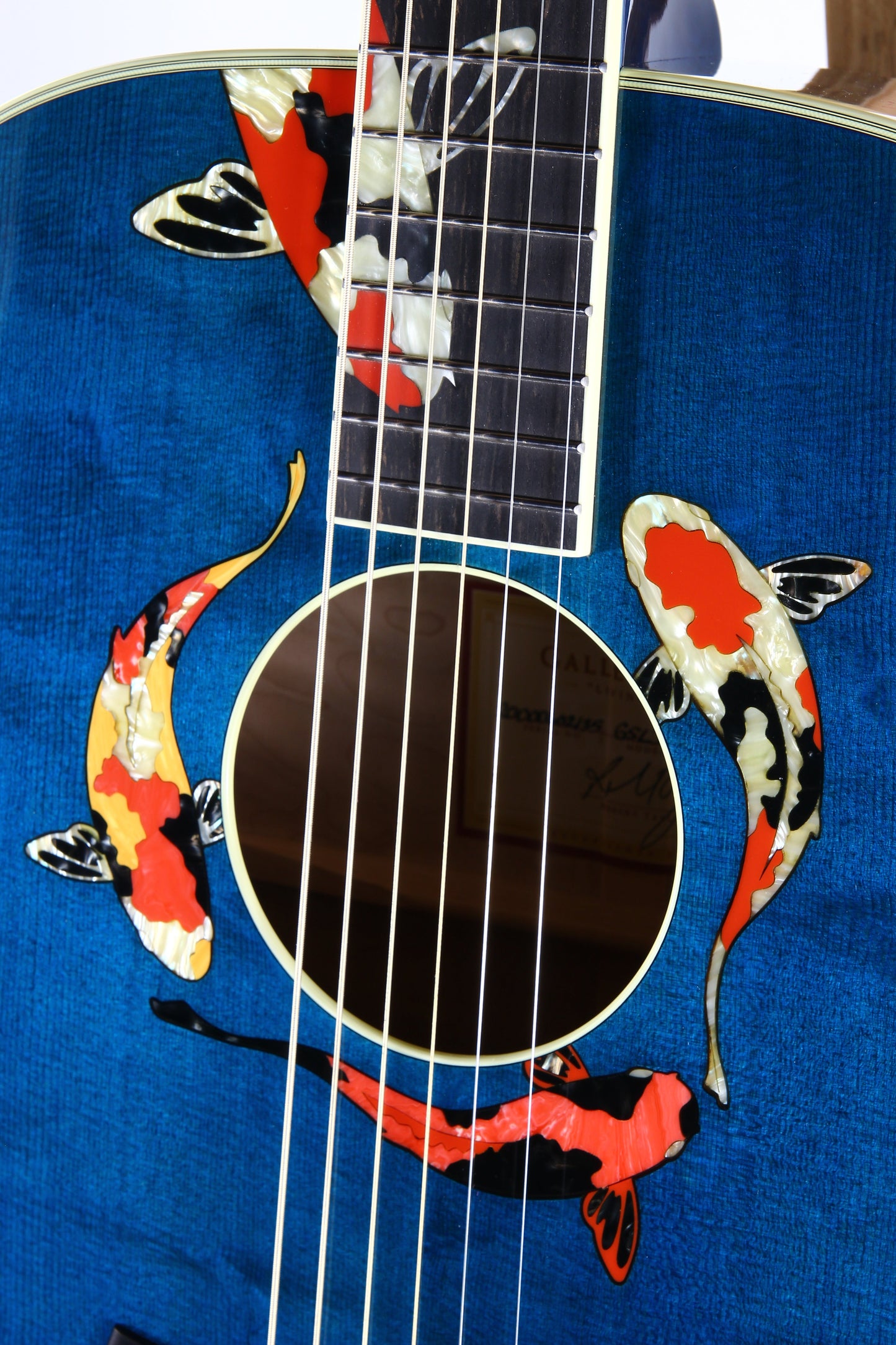 2000 TAYLOR SWIFT KOI Fish Living Jewels Aqua Blue GSLJ Dreadnought Acoustic Guitar Bearclaw Quilt - UNPLAYED!!!