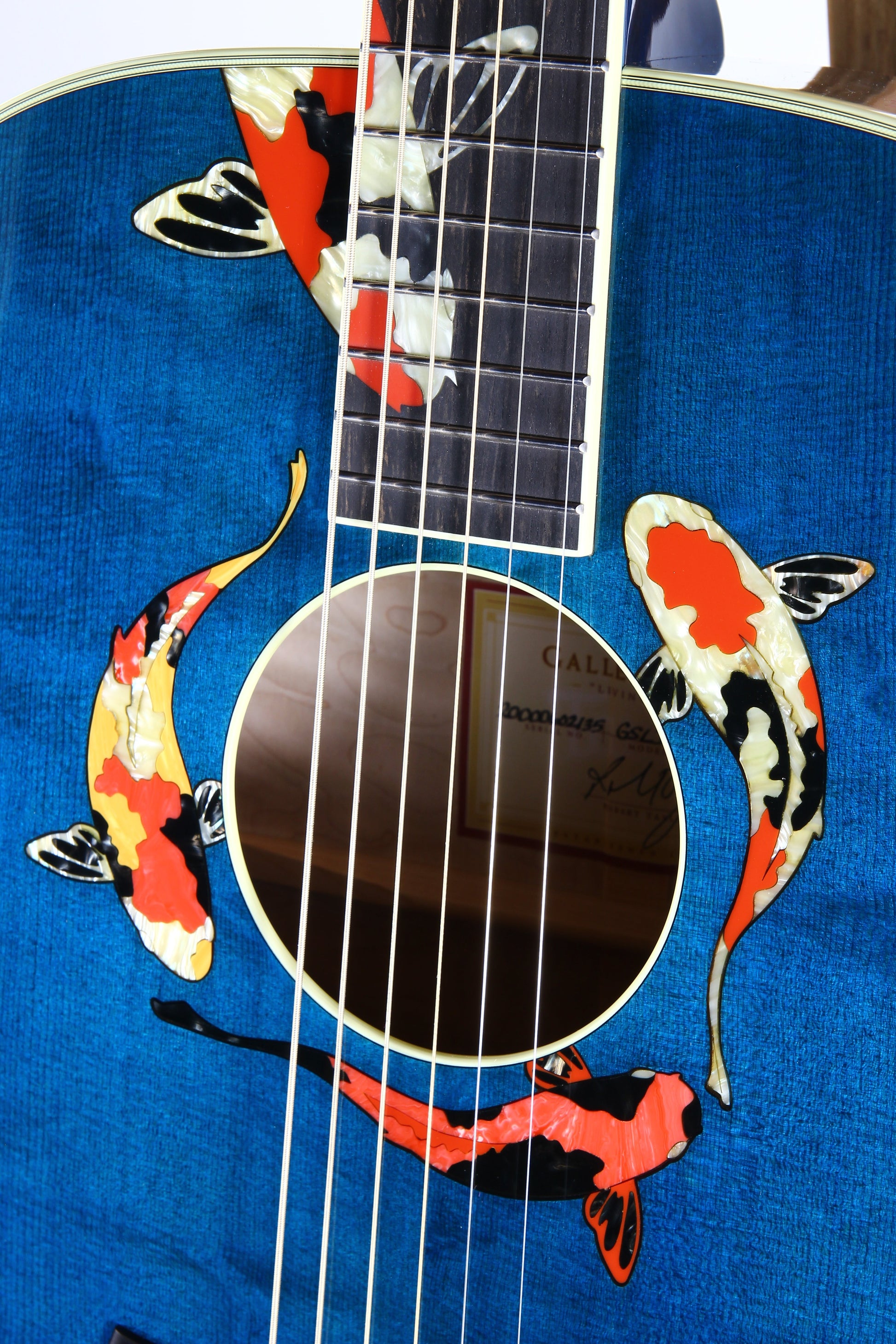 2000 TAYLOR SWIFT KOI Fish Living Jewels Aqua Blue GSLJ Dreadnought Acoustic Guitar Bearclaw Quilt - UNPLAYED!!!