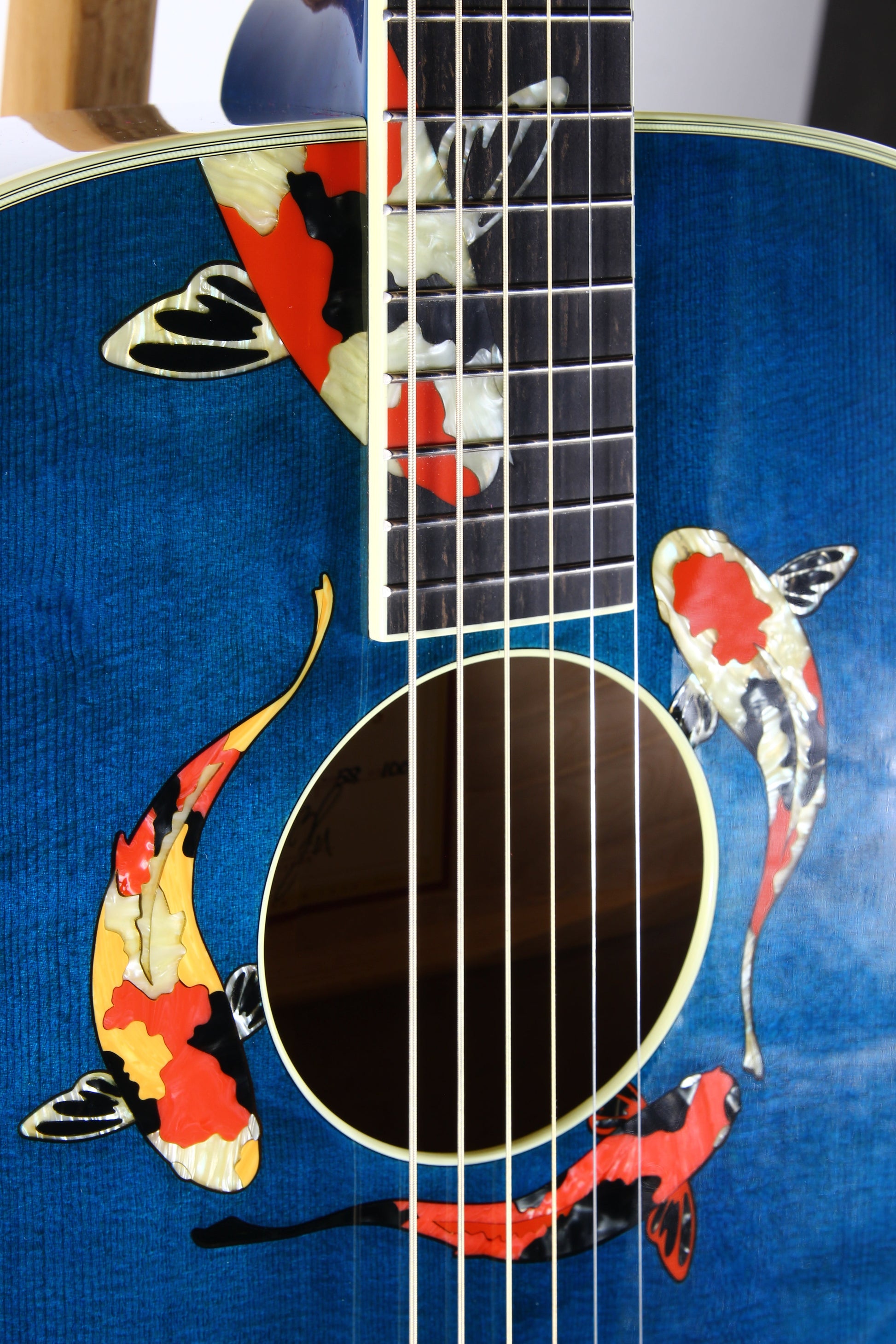 2000 TAYLOR SWIFT KOI Fish Living Jewels Aqua Blue GSLJ Dreadnought Acoustic Guitar Bearclaw Quilt - UNPLAYED!!!