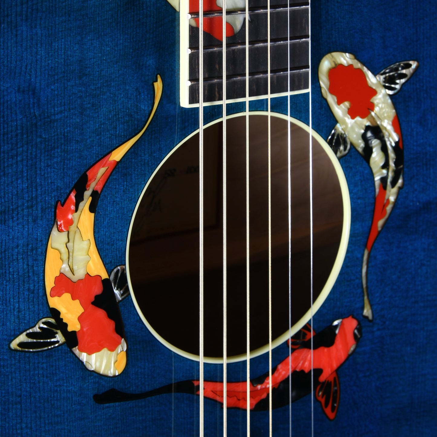 2000 TAYLOR SWIFT KOI Fish Living Jewels Aqua Blue GSLJ Dreadnought Acoustic Guitar Bearclaw Quilt - UNPLAYED!!!