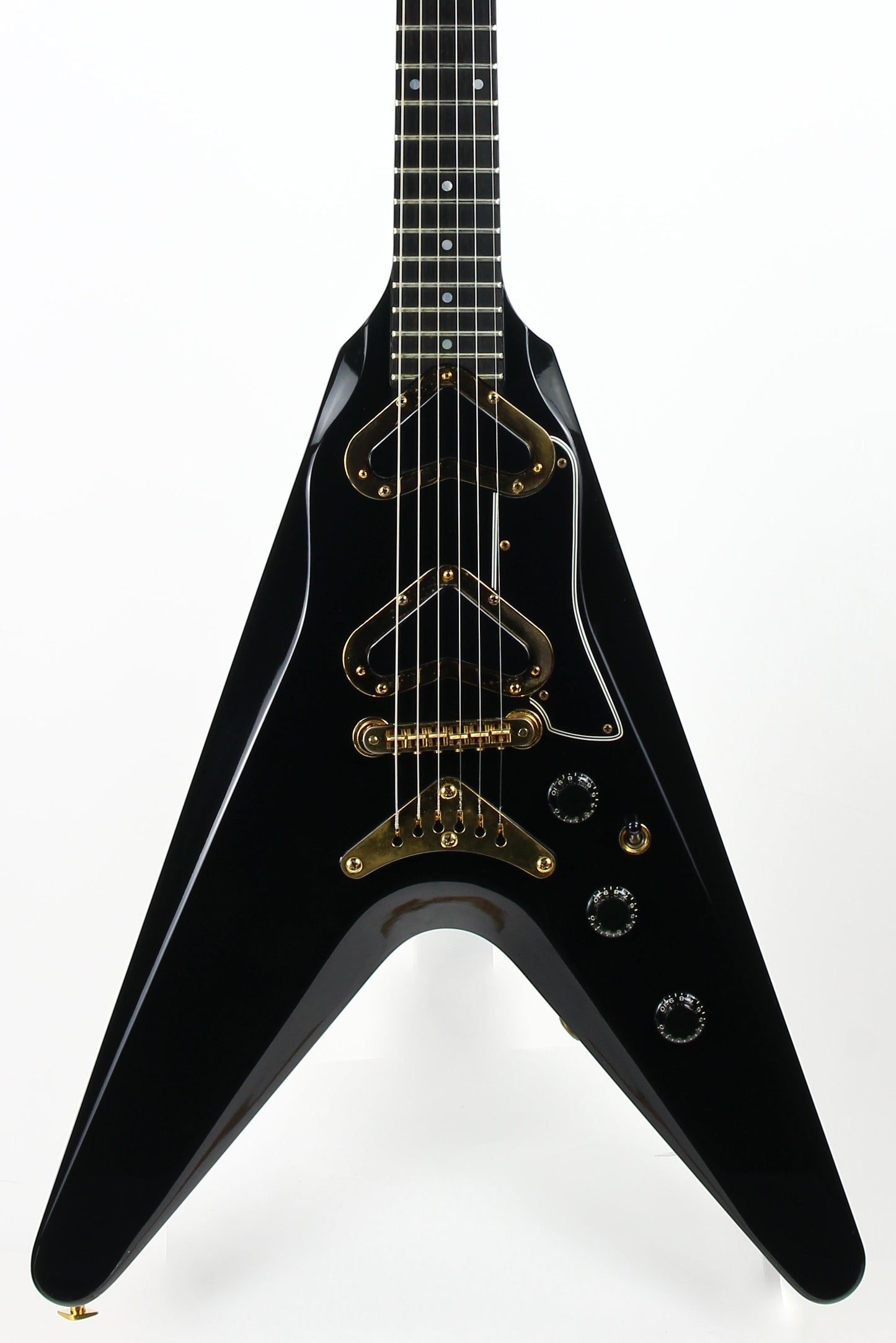 1981  Gibson Flying V2 II 1979 - 1982 Ebony Black Boomerang Pickups Rare V Vintage