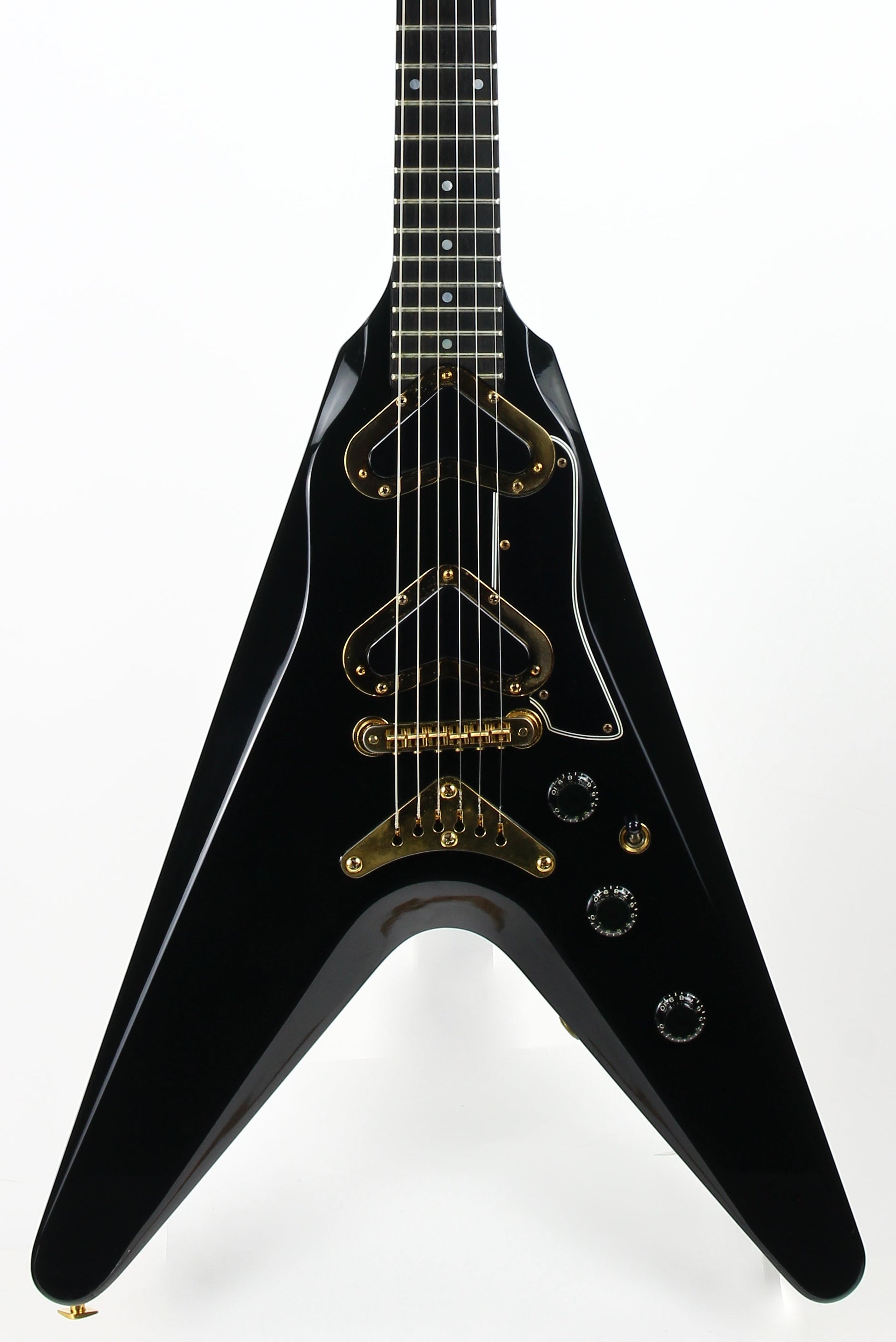 1981  Gibson Flying V2 II 1979 - 1982 Ebony Black Boomerang Pickups Rare V Vintage