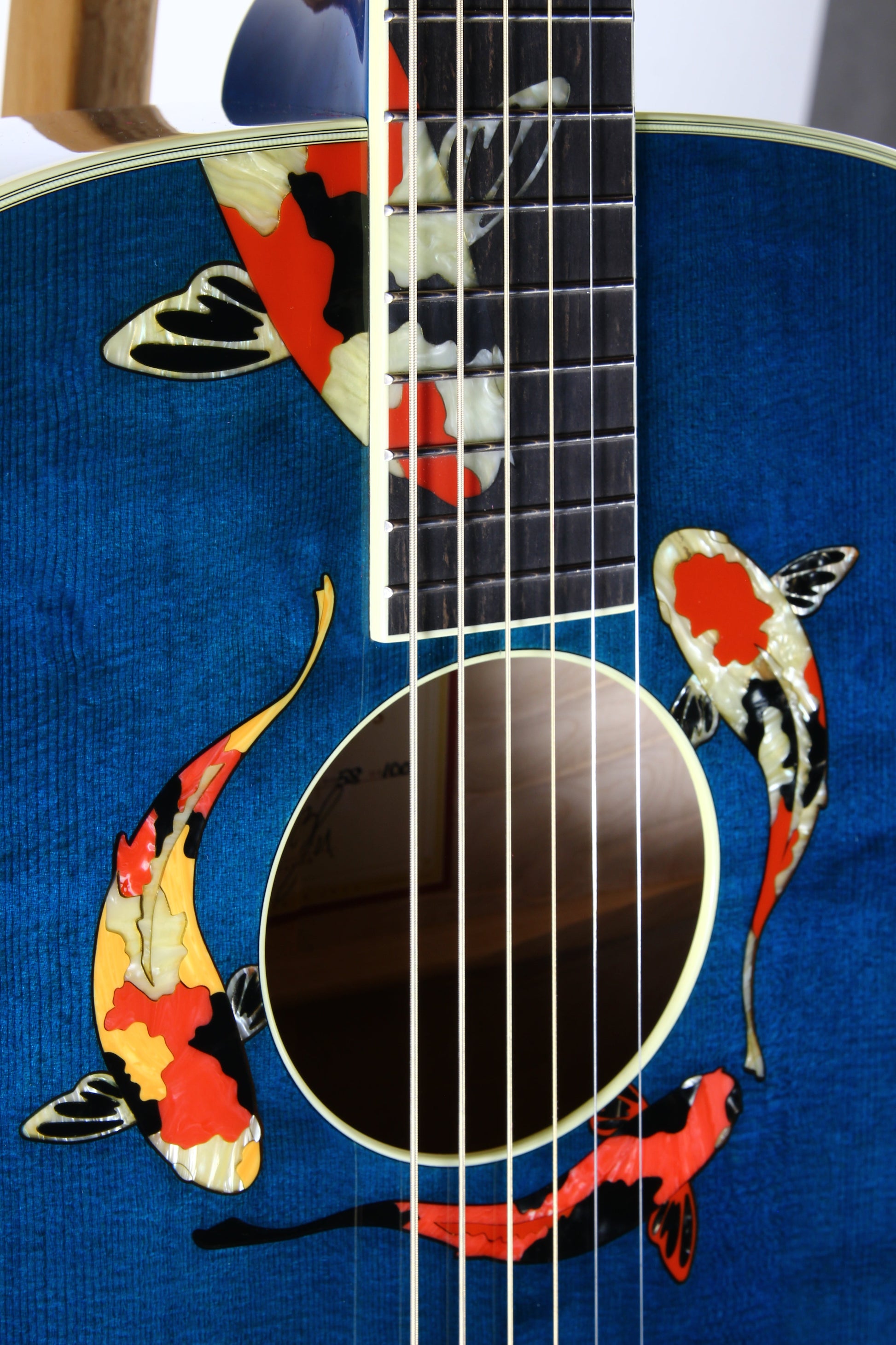 2000 TAYLOR SWIFT KOI Fish Living Jewels Aqua Blue GSLJ Dreadnought Acoustic Guitar Bearclaw Quilt - UNPLAYED!!!
