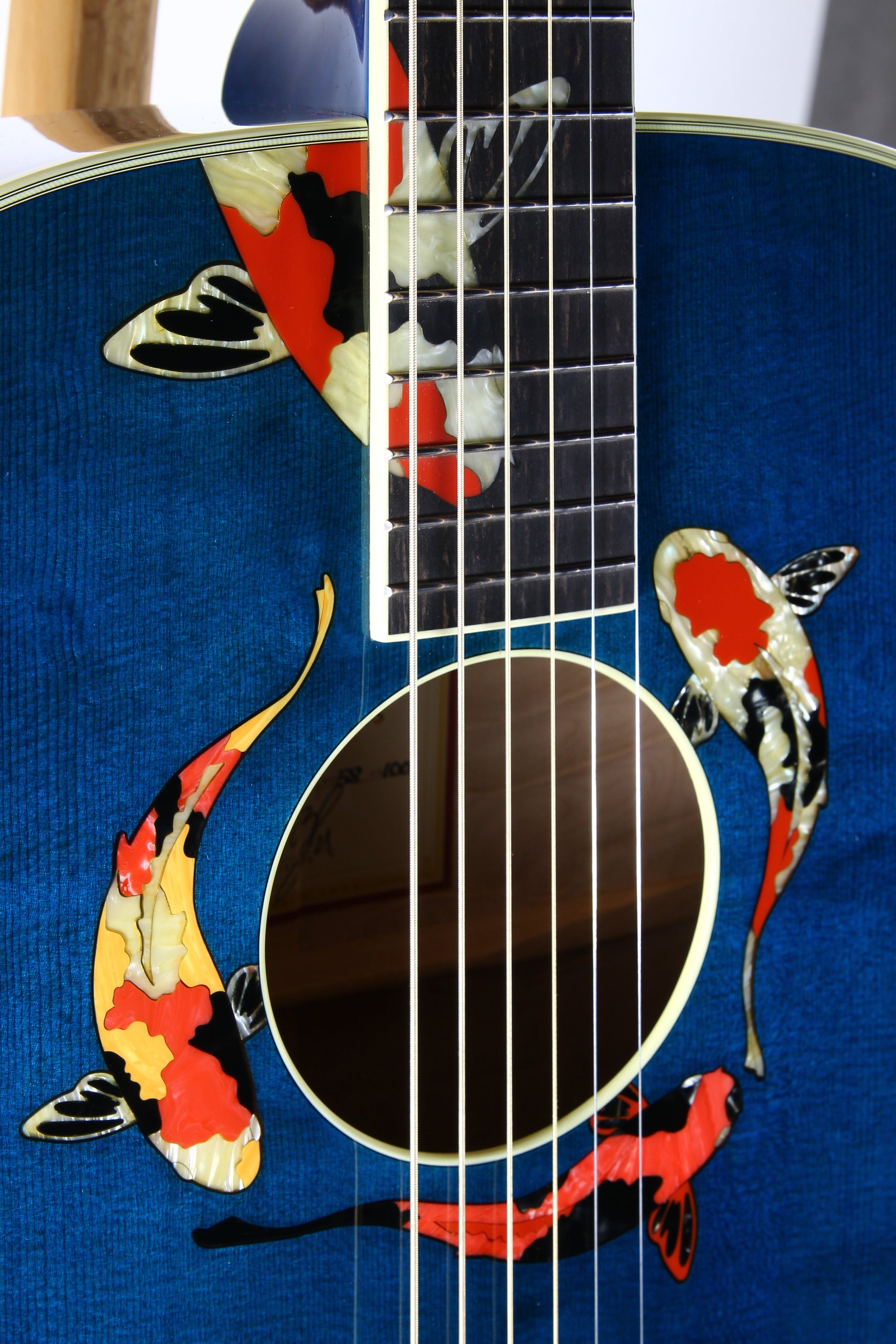 2000 TAYLOR SWIFT KOI Fish Living Jewels Aqua Blue GSLJ Dreadnought Acoustic Guitar Bearclaw Quilt - UNPLAYED!!!