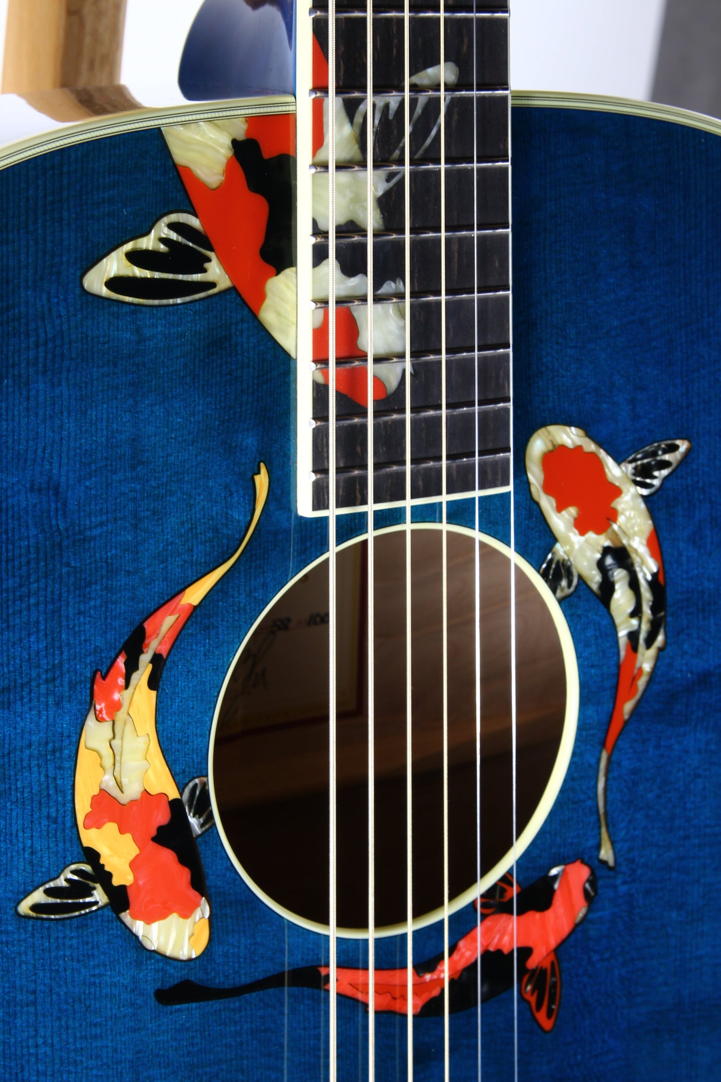 2000 TAYLOR SWIFT KOI Fish Living Jewels Aqua Blue GSLJ Dreadnought Acoustic Guitar Bearclaw Quilt - UNPLAYED!!!