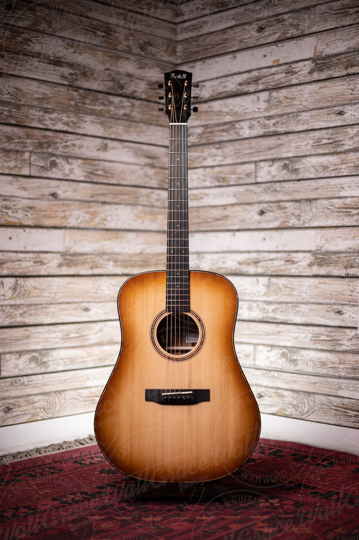 Bedell Revolution Dreadnought Acoustic Guitar - Tanned Leather Burst