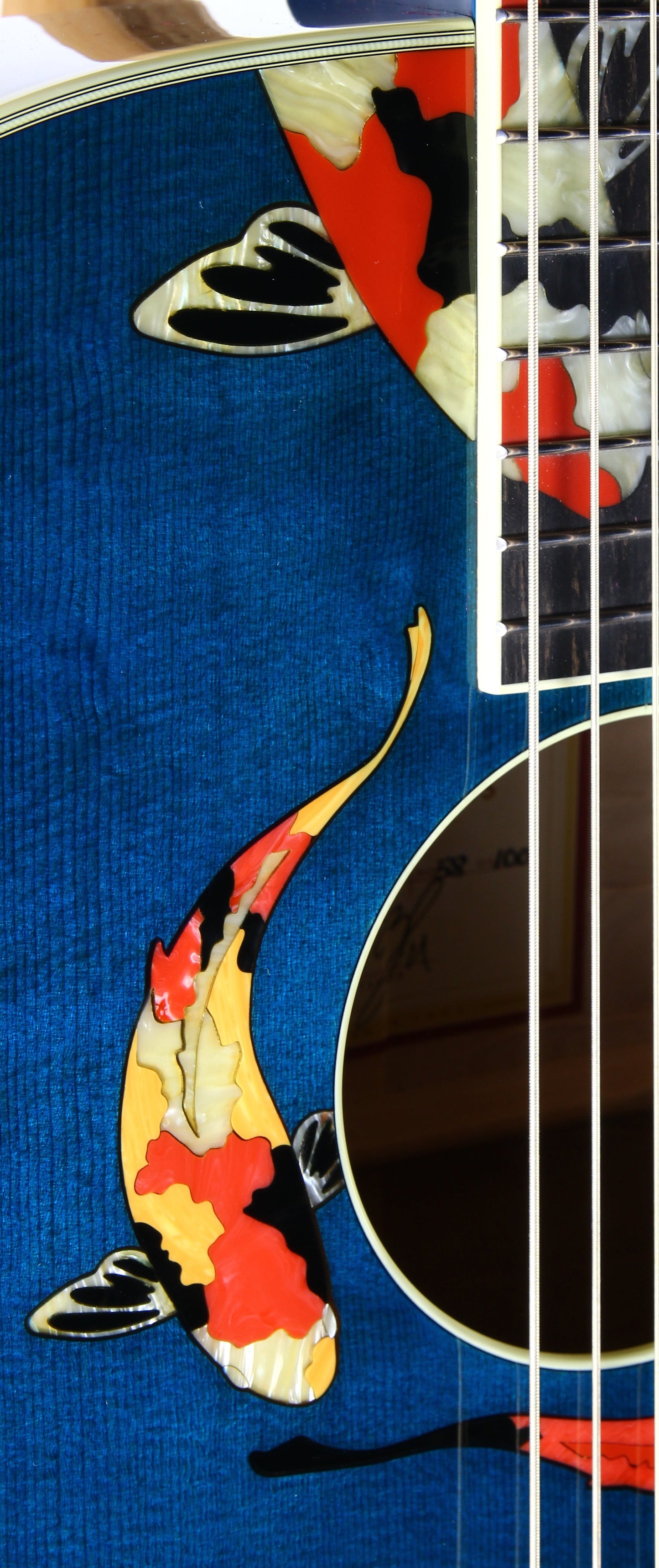 2000 TAYLOR SWIFT KOI Fish Living Jewels Aqua Blue GSLJ Dreadnought Acoustic Guitar Bearclaw Quilt - UNPLAYED!!!