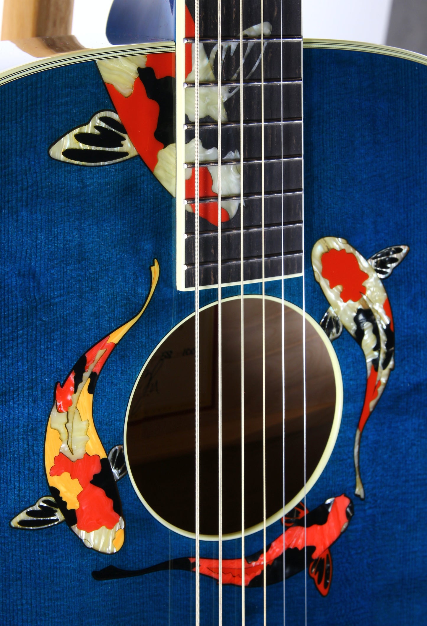2000 TAYLOR SWIFT KOI Fish Living Jewels Aqua Blue GSLJ Dreadnought Acoustic Guitar Bearclaw Quilt - UNPLAYED!!!
