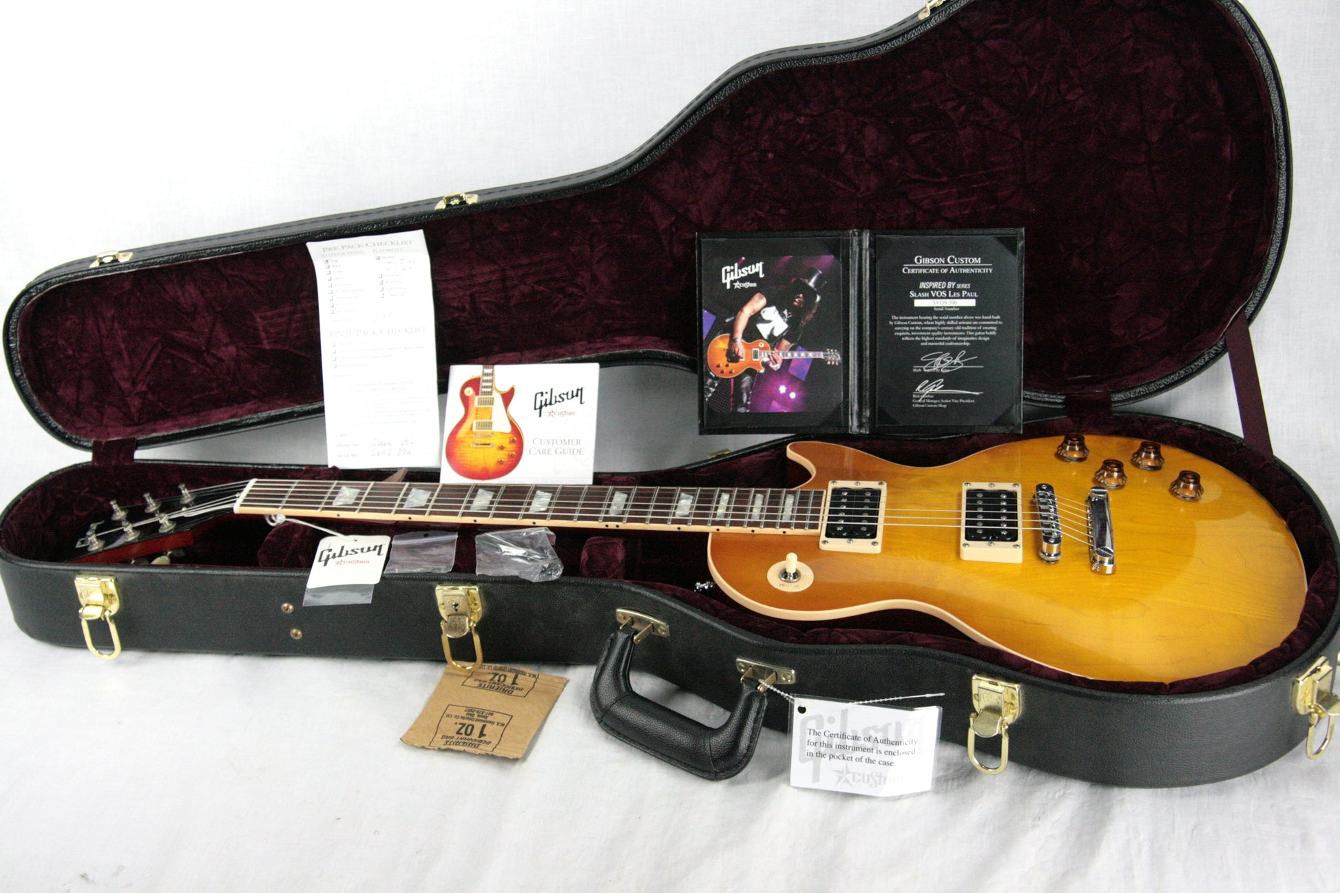 2008 Gibson SLASH VOS Custom Shop Inspired By Les Paul Standard Sunburst