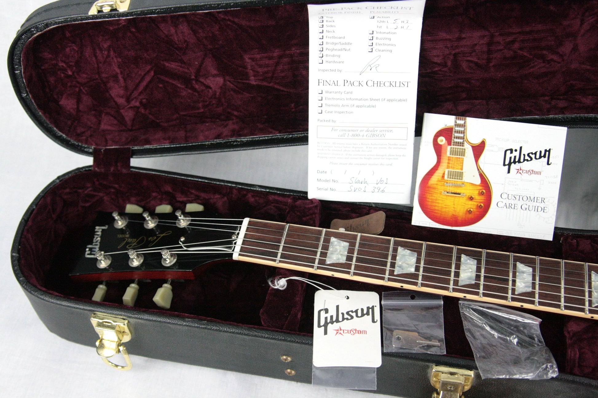 2008 Gibson SLASH VOS Custom Shop Inspired By Les Paul Standard Sunburst