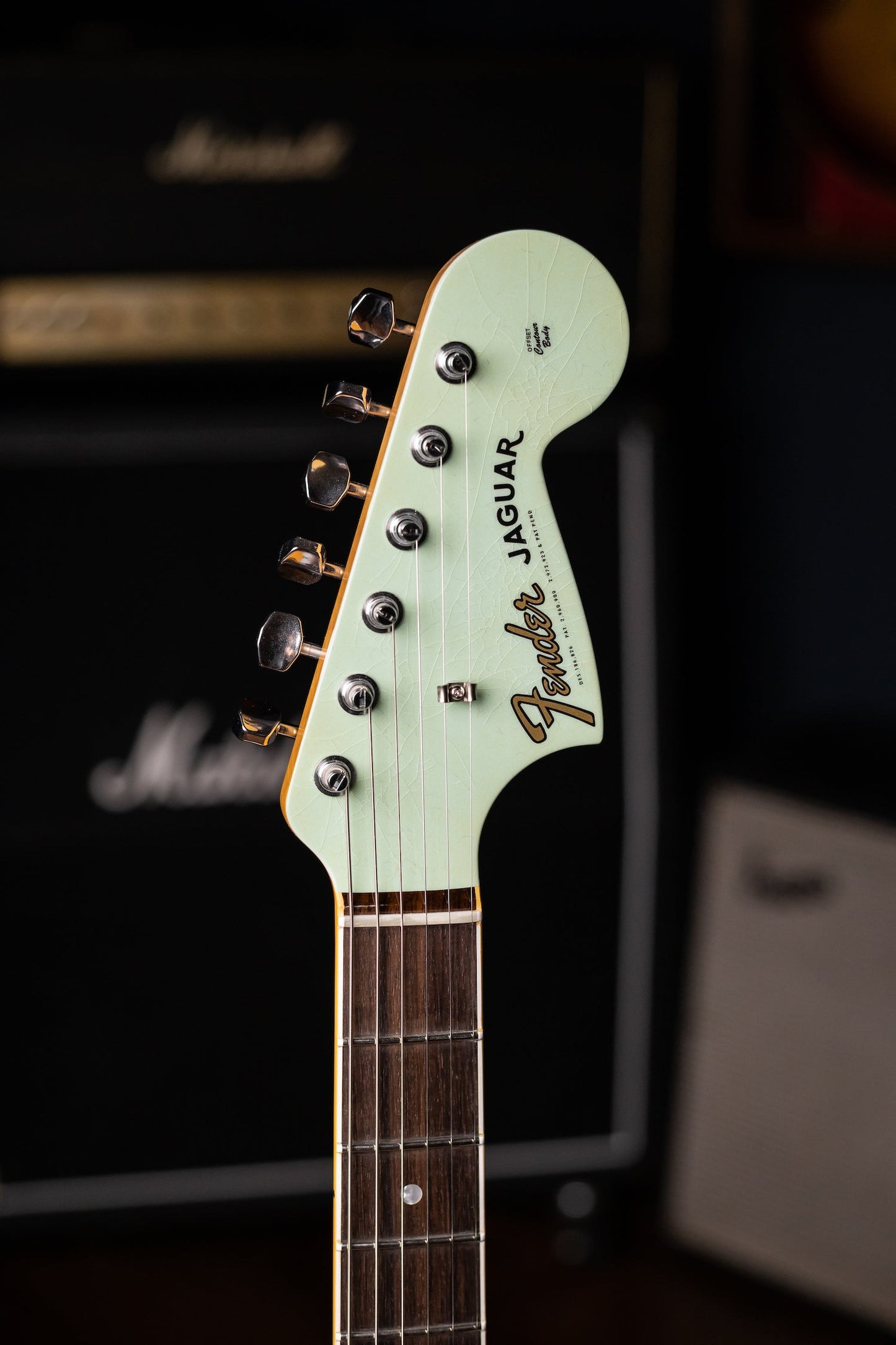Used 2022 Fender Custom Shop '66 Jaguar Deluxe Closet Classic Electric Guitar - Aged Surf Green