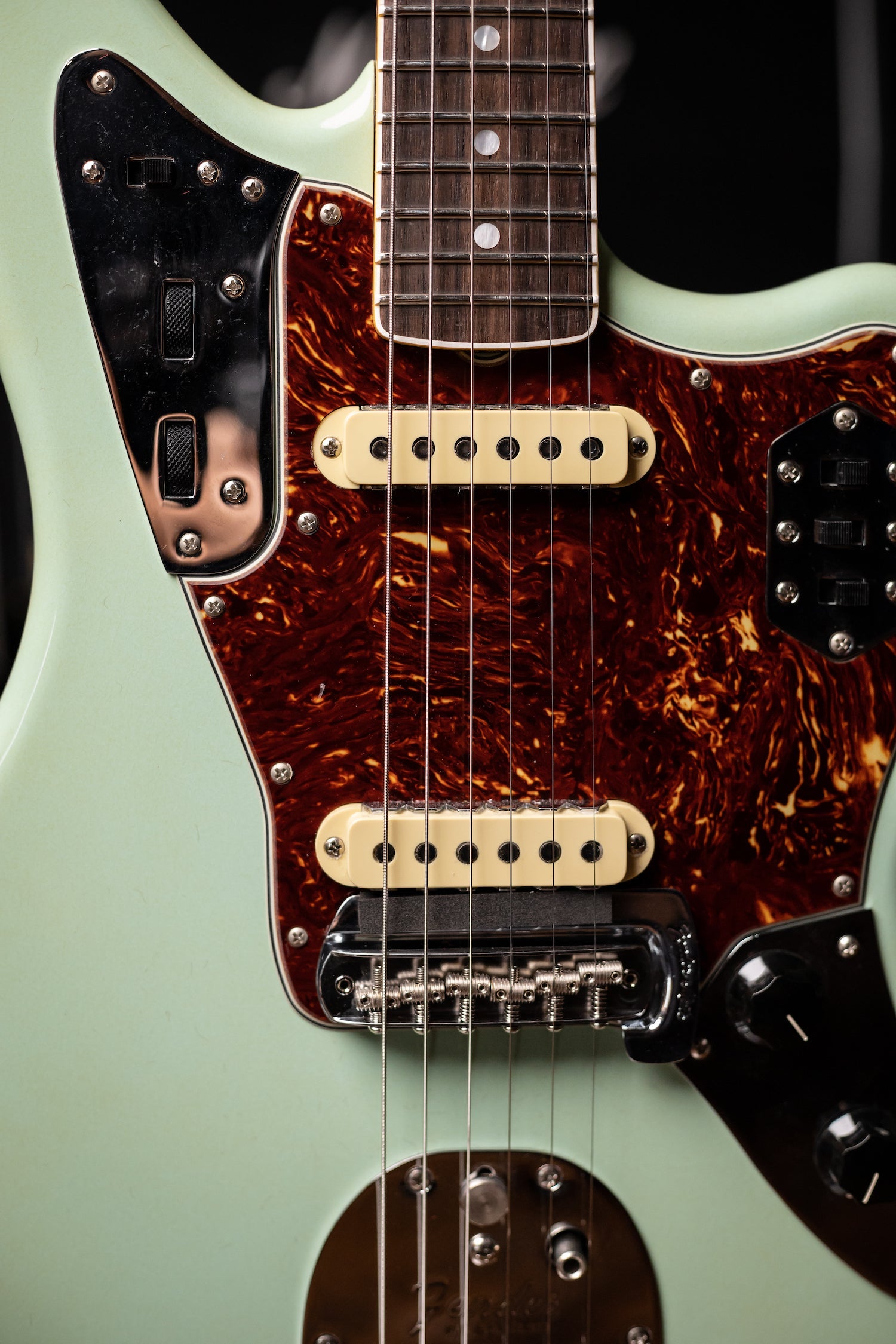 Used 2022 Fender Custom Shop '66 Jaguar Deluxe Closet Classic Electric Guitar - Aged Surf Green
