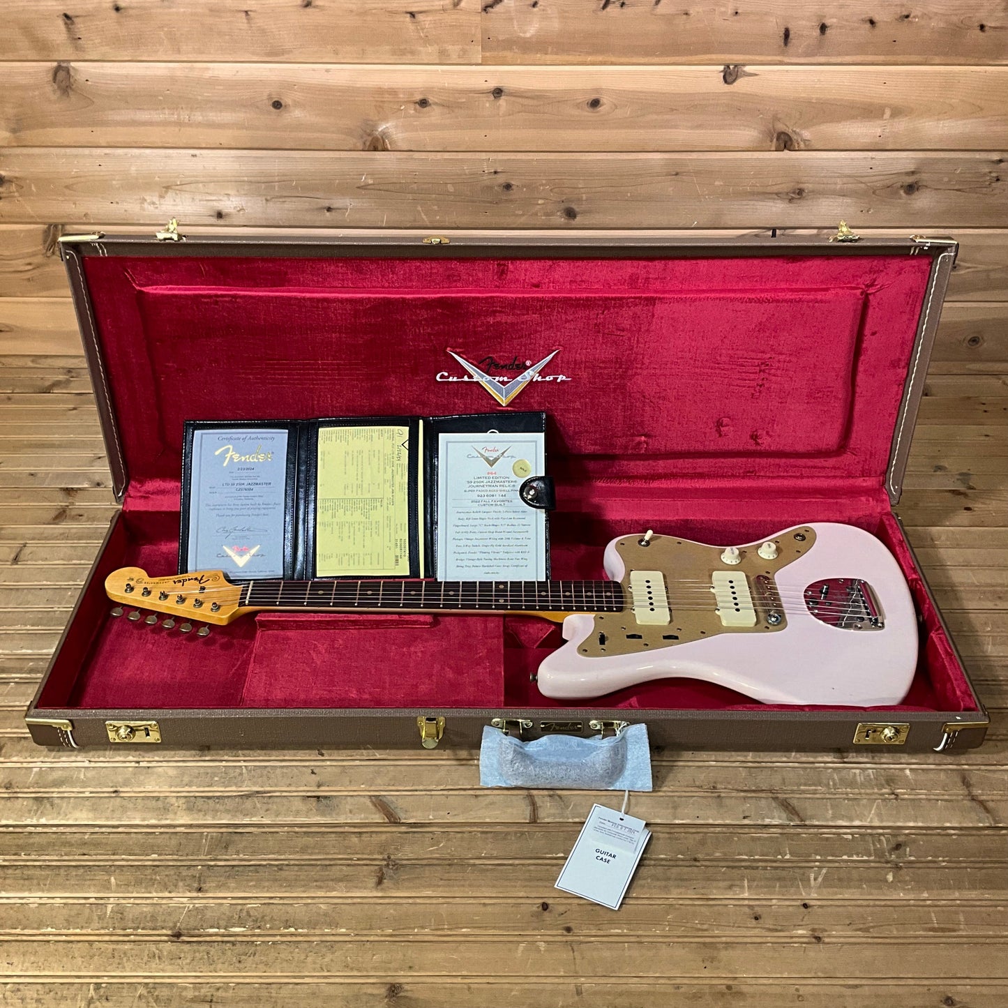 Fender Custom Shop LTD '59 250K Jazzmaster Journeyman Relic Electric Guitar - Super Faded Aged Shell Pink