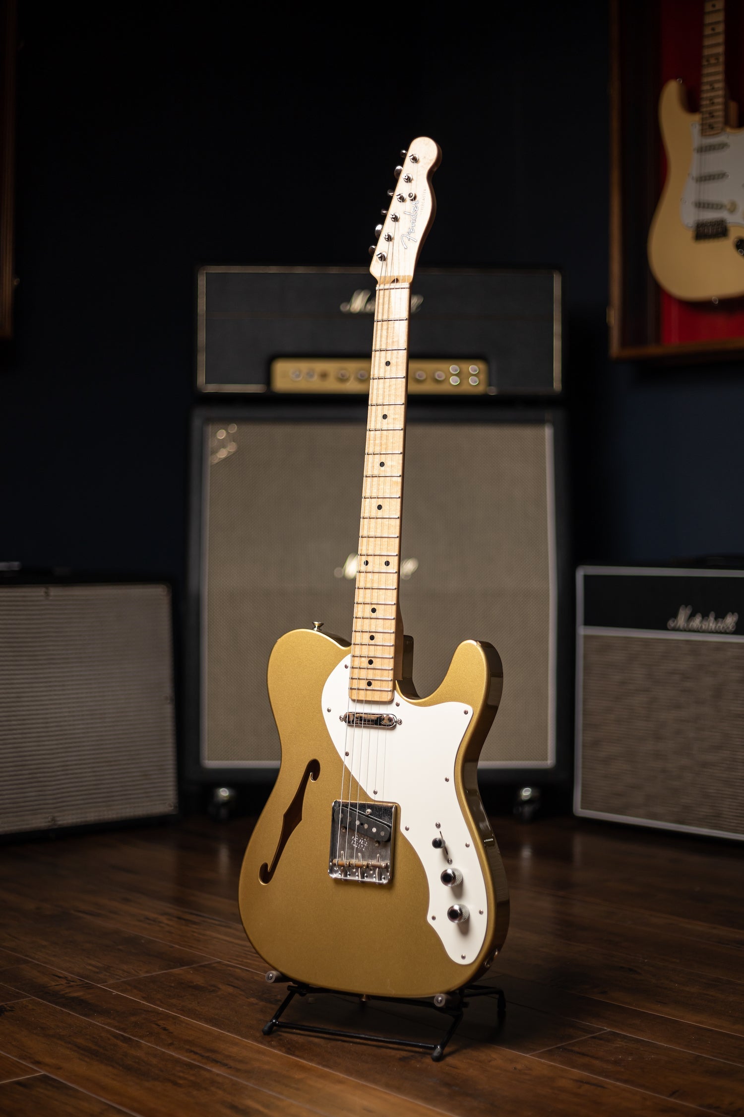 2012 Fender Custom Shop Masterbuilt '50s Thinline Telecaster Electric Guitar - Gold
