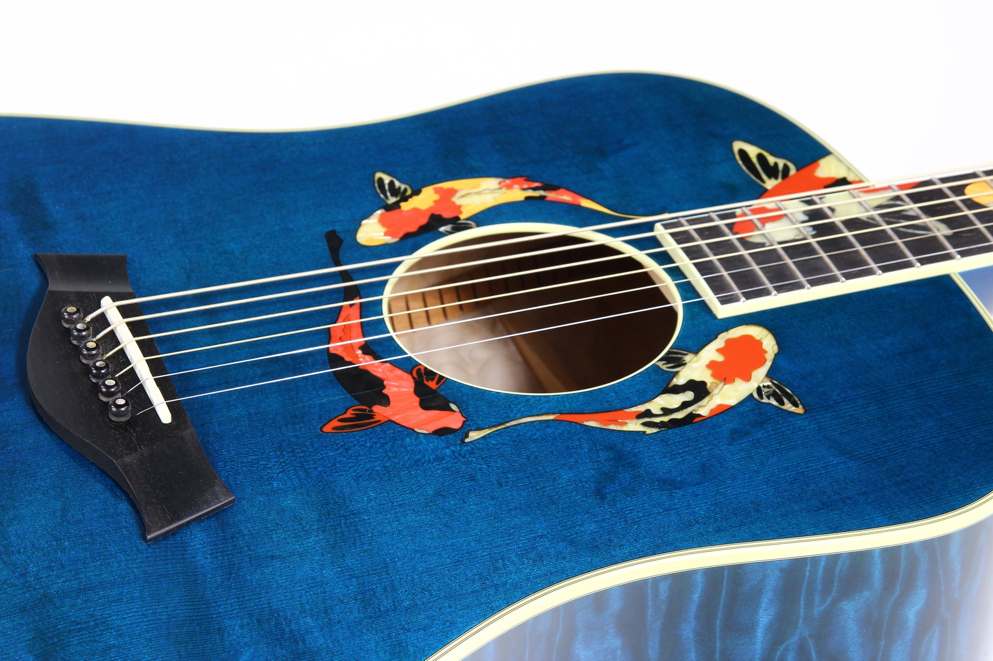 2000 TAYLOR SWIFT KOI Fish Living Jewels Aqua Blue GSLJ Dreadnought Acoustic Guitar Bearclaw Quilt - UNPLAYED!!!