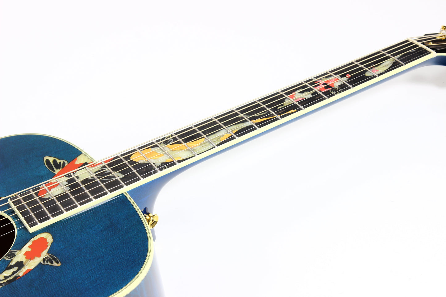 2000 TAYLOR SWIFT KOI Fish Living Jewels Aqua Blue GSLJ Dreadnought Acoustic Guitar Bearclaw Quilt - UNPLAYED!!!