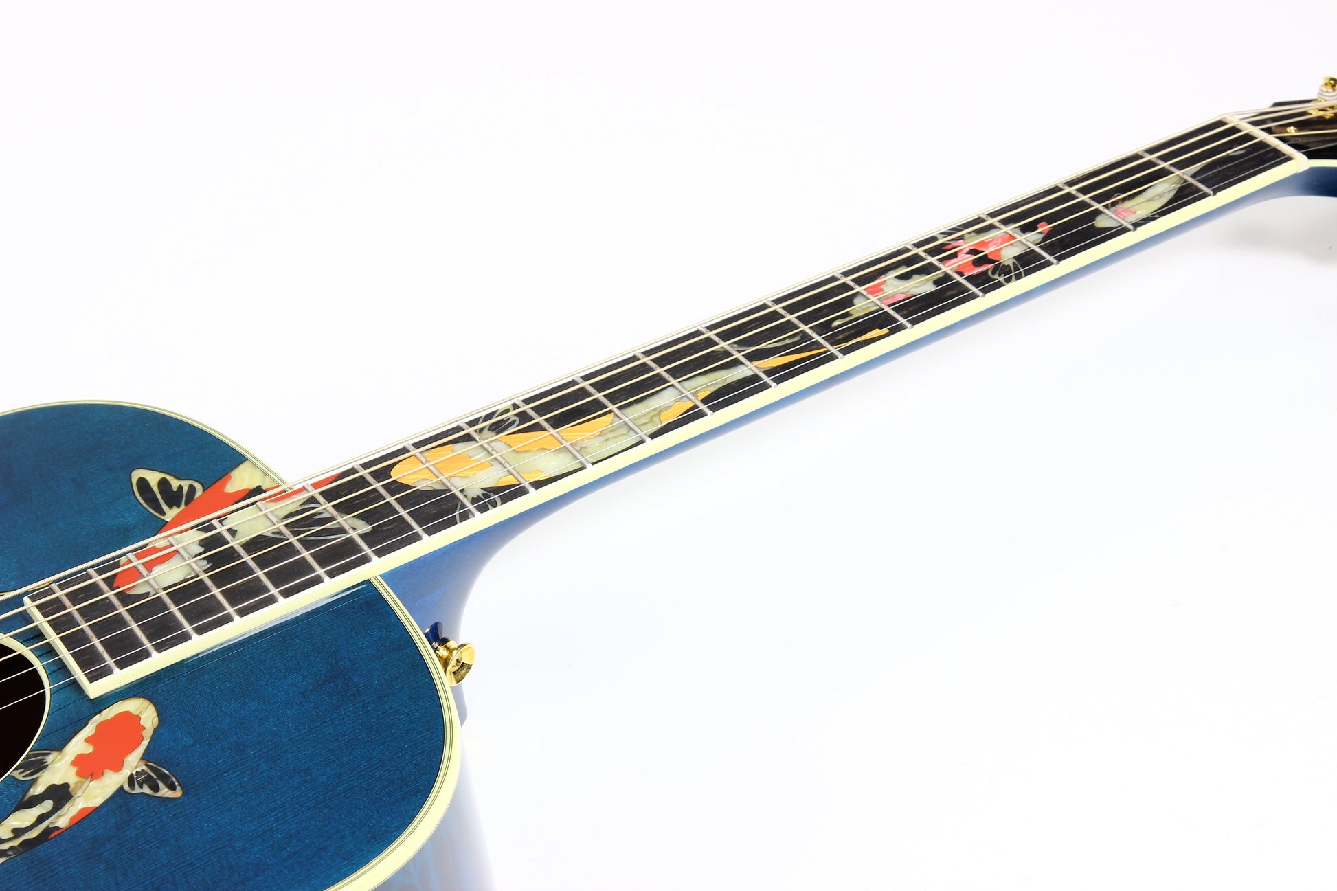 2000 TAYLOR SWIFT KOI Fish Living Jewels Aqua Blue GSLJ Dreadnought Acoustic Guitar Bearclaw Quilt - UNPLAYED!!!