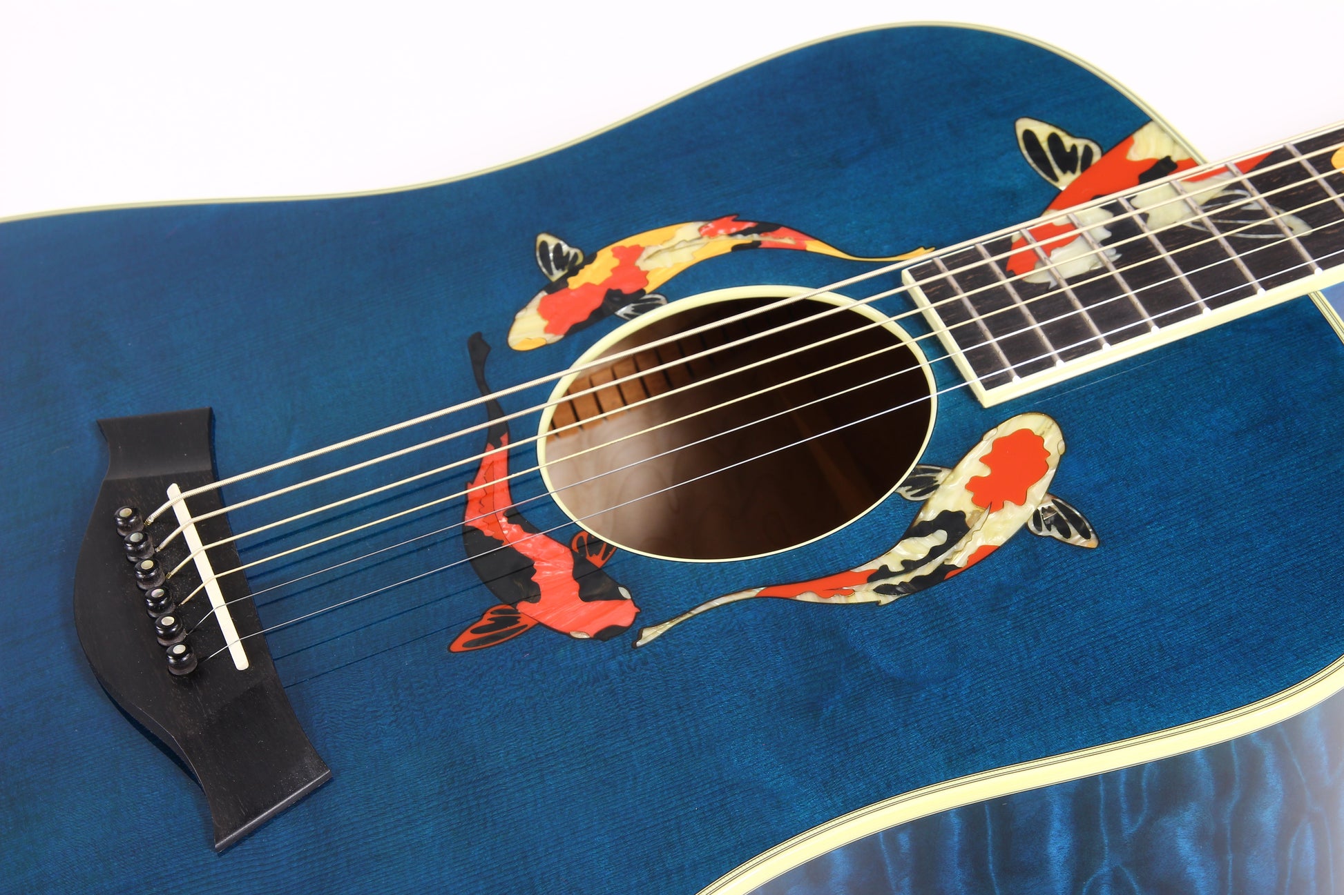 2000 TAYLOR SWIFT KOI Fish Living Jewels Aqua Blue GSLJ Dreadnought Acoustic Guitar Bearclaw Quilt - UNPLAYED!!!