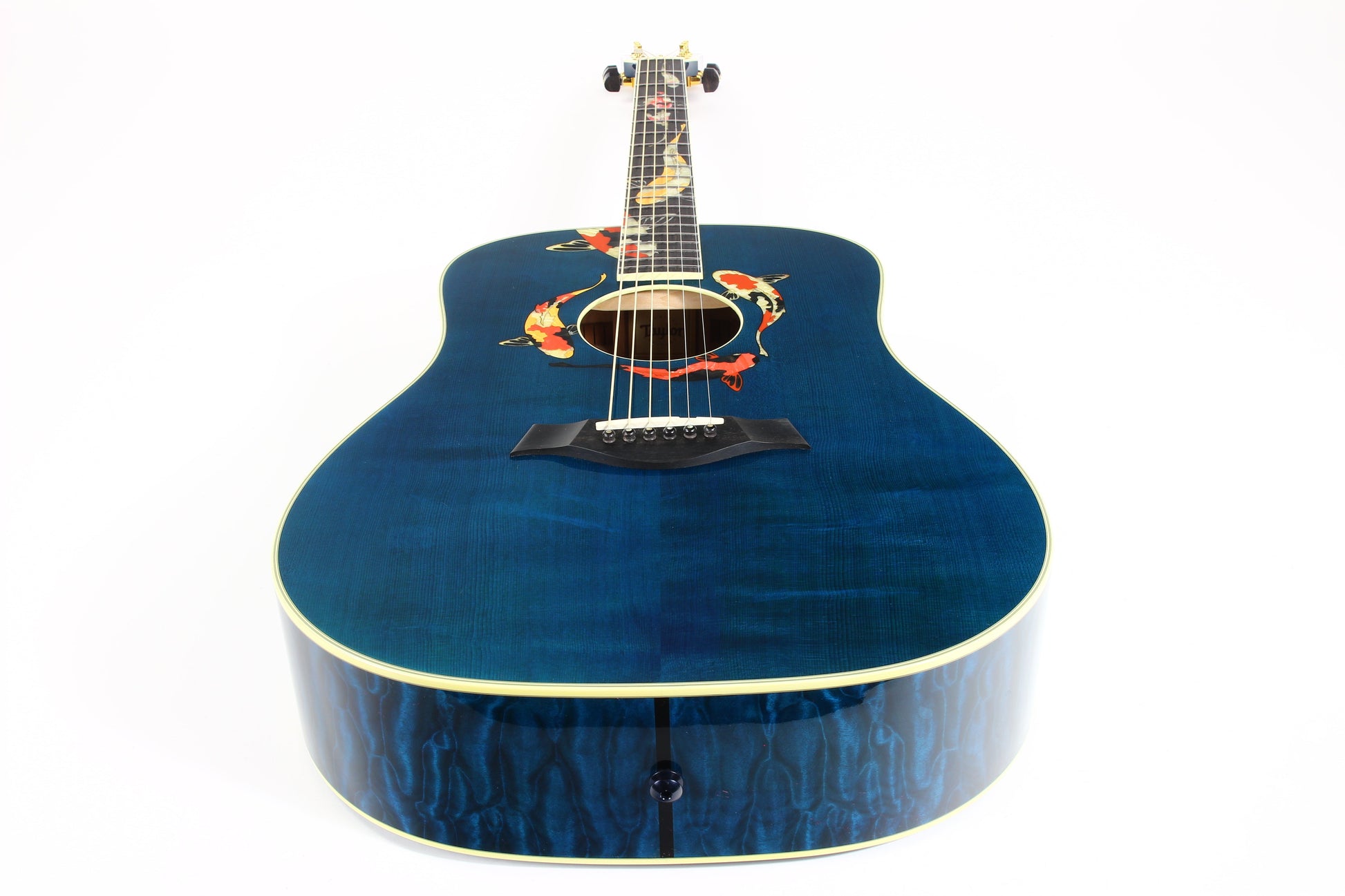 2000 TAYLOR SWIFT KOI Fish Living Jewels Aqua Blue GSLJ Dreadnought Acoustic Guitar Bearclaw Quilt - UNPLAYED!!!