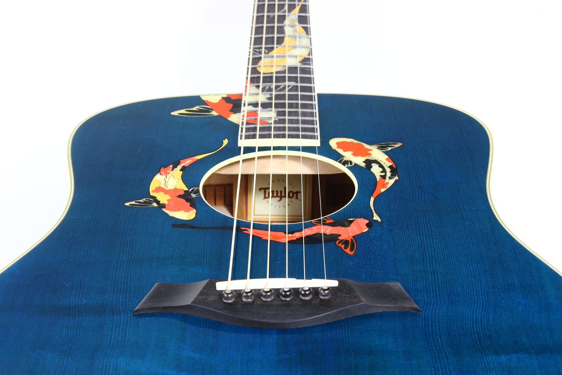 2000 TAYLOR SWIFT KOI Fish Living Jewels Aqua Blue GSLJ Dreadnought Acoustic Guitar Bearclaw Quilt - UNPLAYED!!!