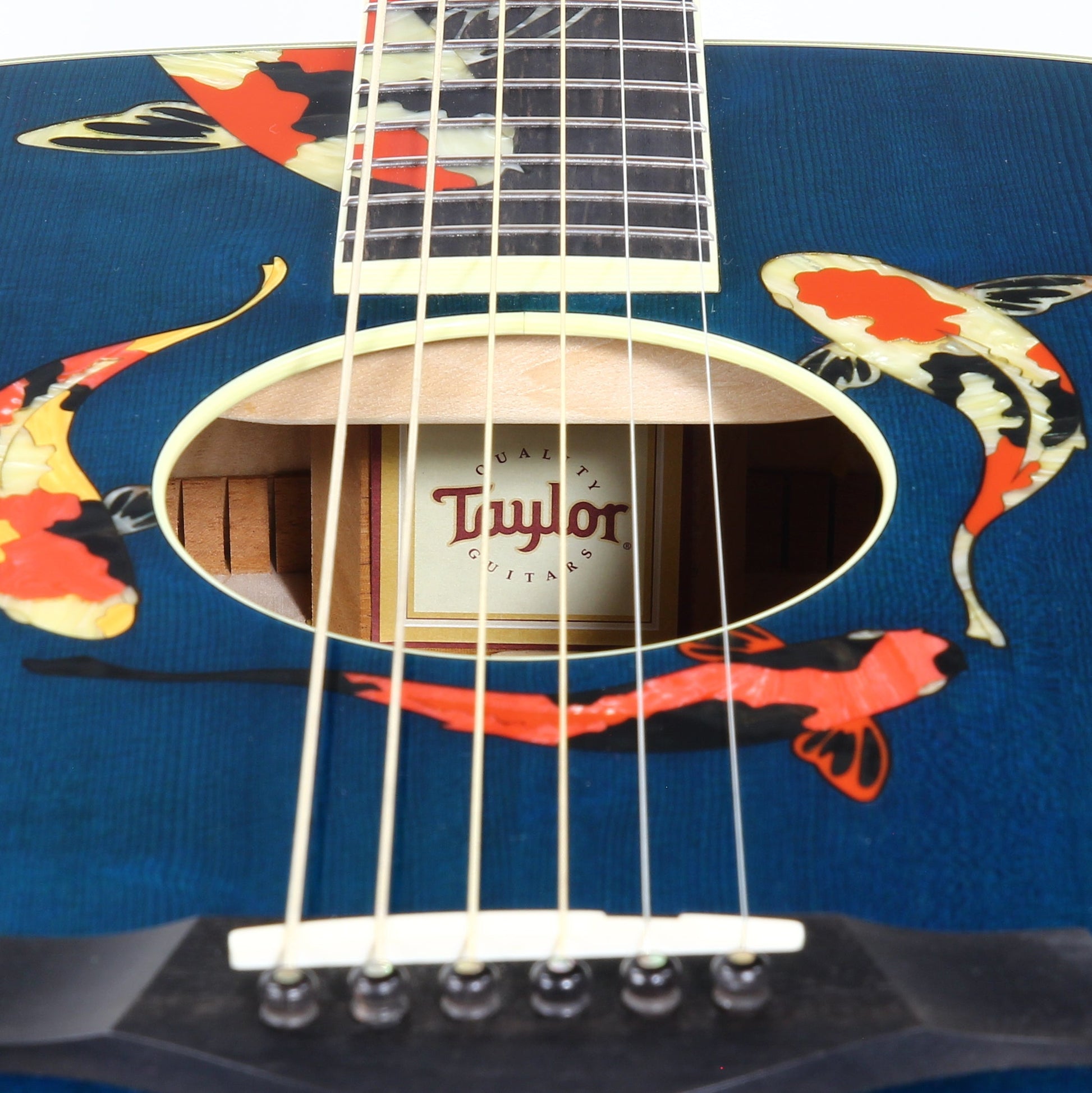 2000 TAYLOR SWIFT KOI Fish Living Jewels Aqua Blue GSLJ Dreadnought Acoustic Guitar Bearclaw Quilt - UNPLAYED!!!