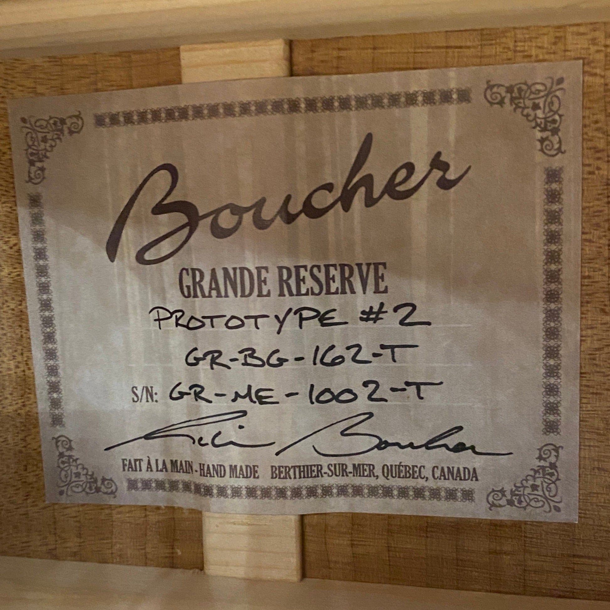Boucher GR-BG-162-T Prototype #2 - Natural
