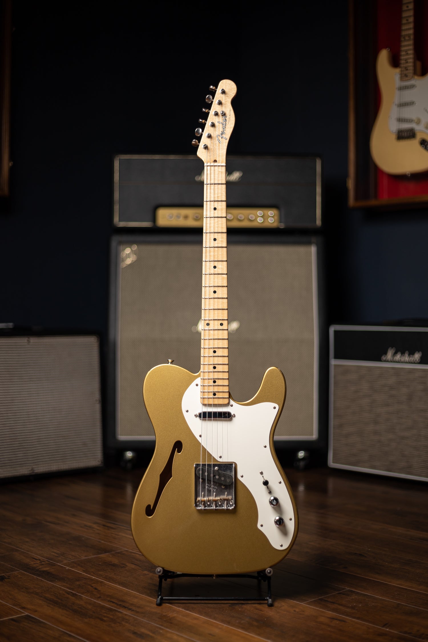 2012 Fender Custom Shop Masterbuilt '50s Thinline Telecaster Electric Guitar - Gold