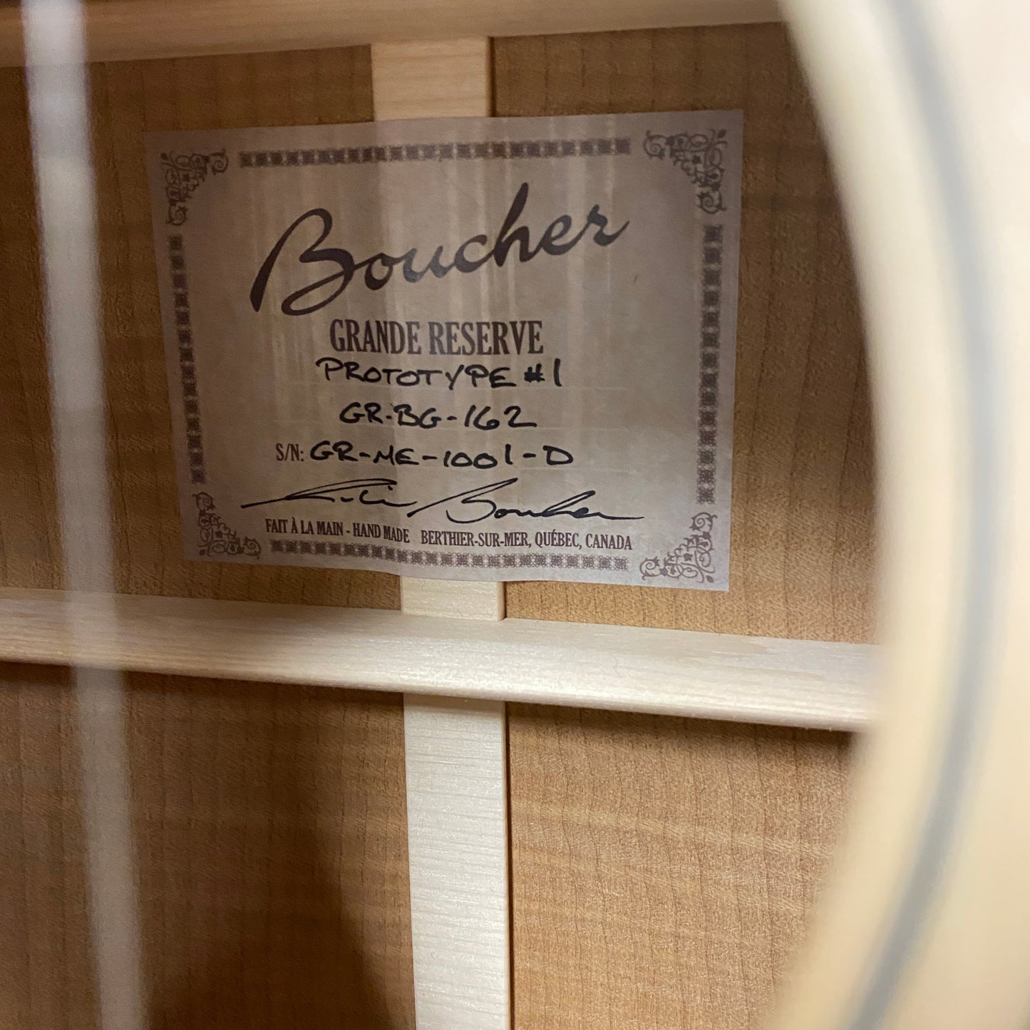Boucher GR-BG-162-T Prototype #1 - Natural