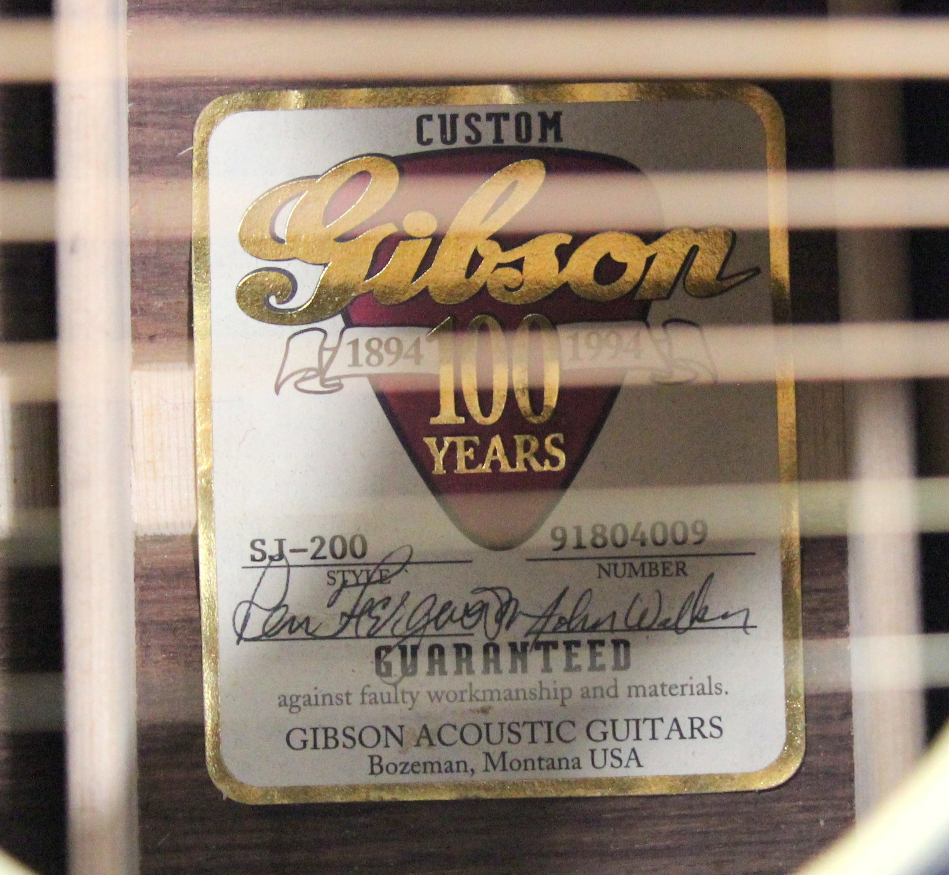 1994 Gibson Custom Shop REN FERGUSON Custom SJ-200 ROSEWOOD - J200, Signed Label, Jumbo Flat Top Acoustic, ABALONE!!