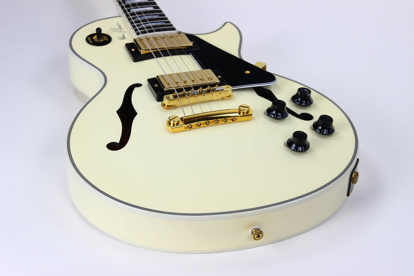 2017 Gibson Memphis Alex Lifeson Rush ES Les Paul Custom White Signature Model