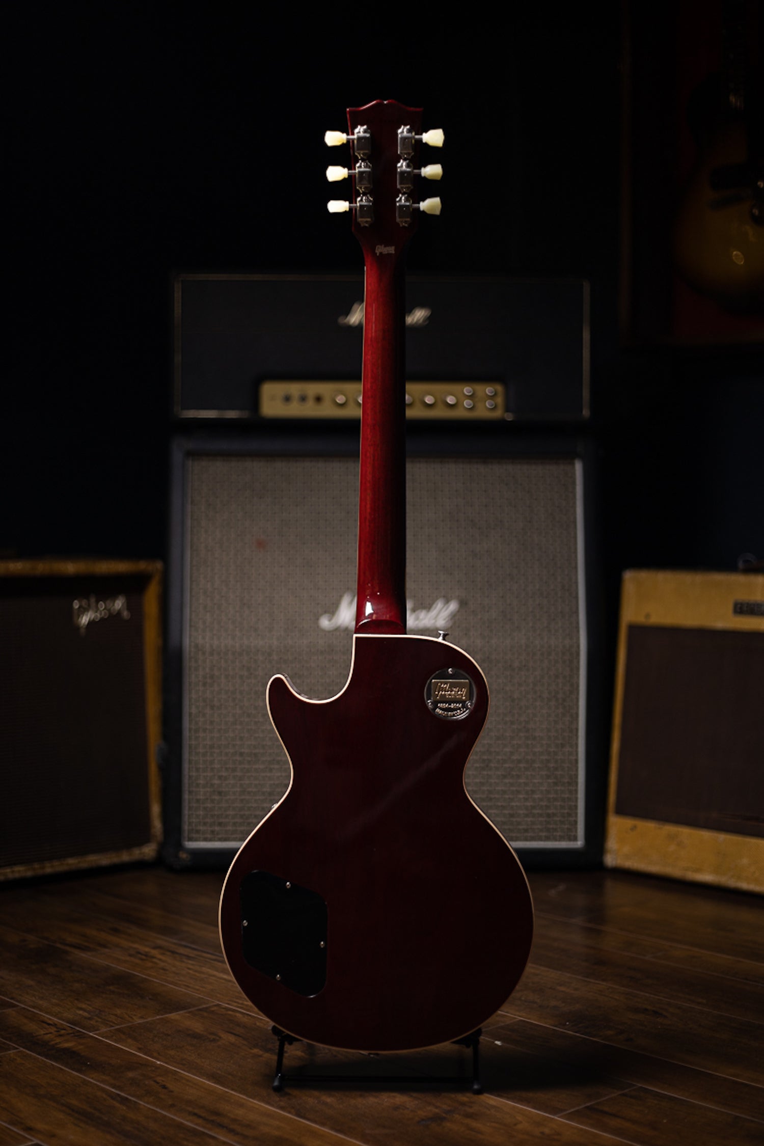 2014 Gibson Custom Shop Les Paul Long Scale 25.5” Electric Guitar - Washed Cherry Sunburst