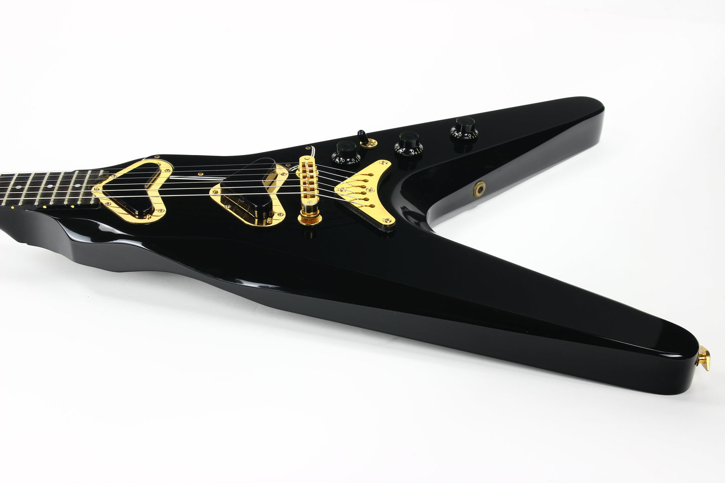 1981  Gibson Flying V2 II 1979 - 1982 Ebony Black Boomerang Pickups Rare V Vintage