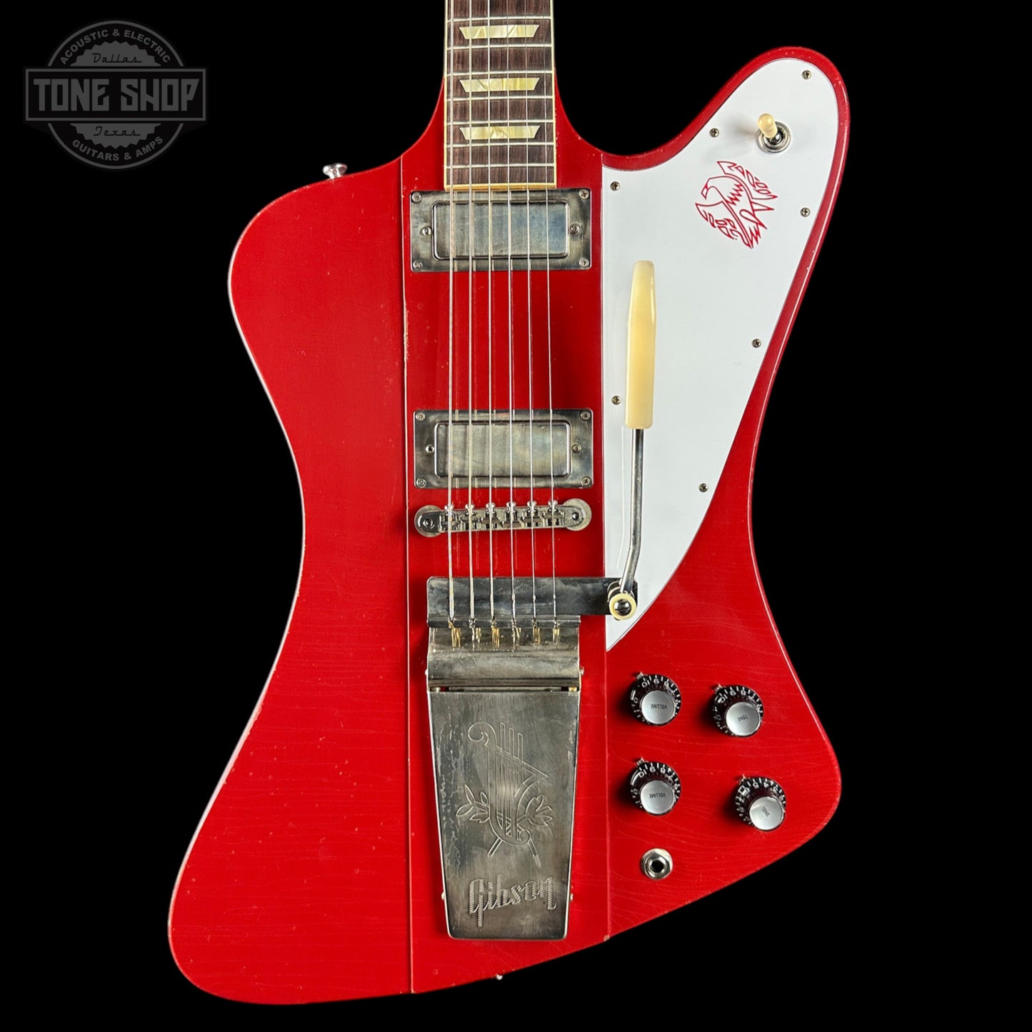 Gibson Custom 1963 Firebird V w/ Maestro Vibrola Light Aged Cardinal Red w/case 407013