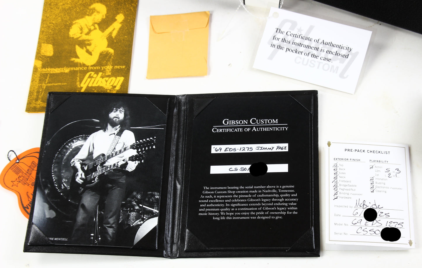 2025 Gibson Custom Shop JIMMY PAGE EDS-1275 Double Neck 1969 Reissue Cherry Signature Model