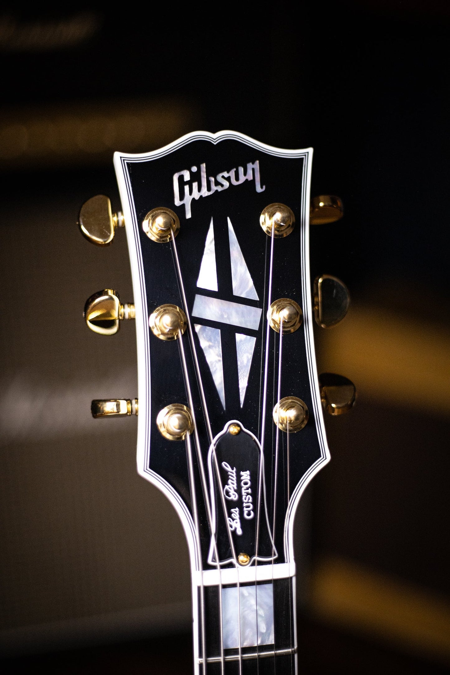 2021 Gibson Custom Shop Les Paul Custom Ebony Fingerboard Gloss Electric Guitar - Alpine White
